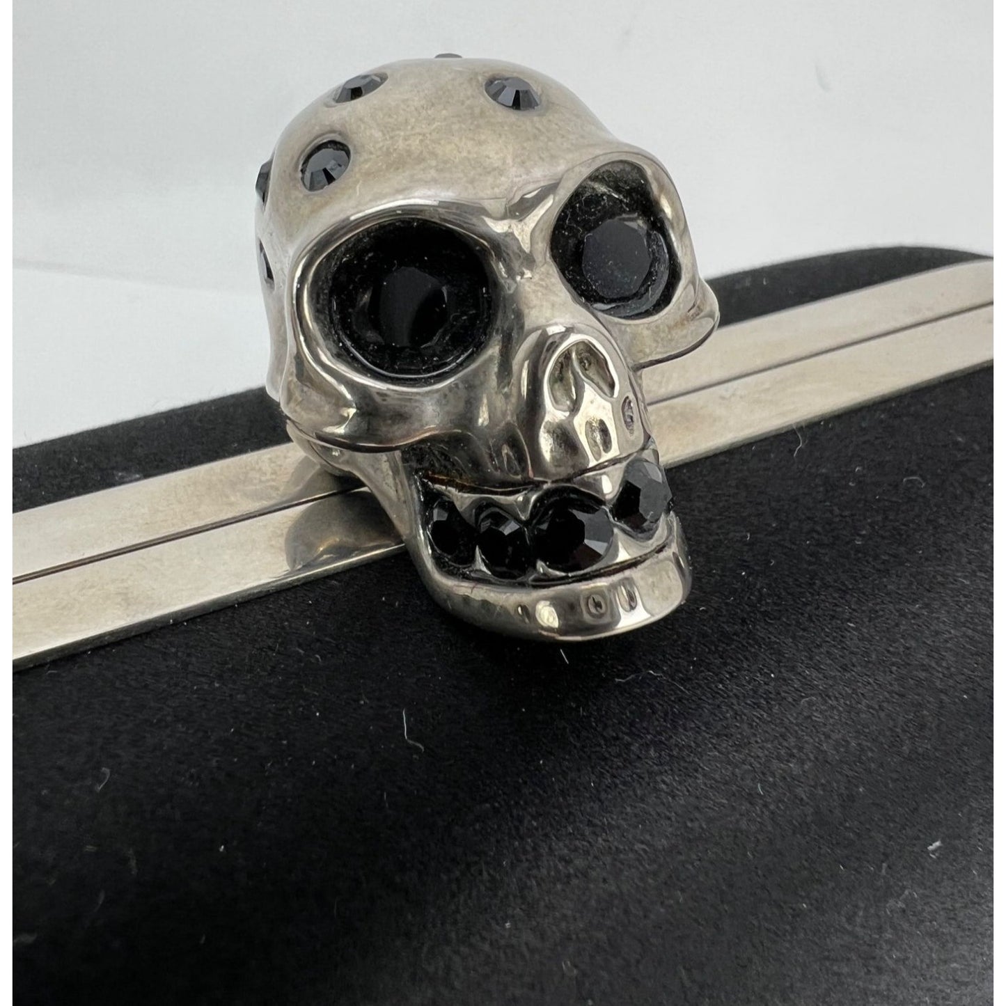 
                  
                    Alexander McQueen Skull Black Satin Clutch
                  
                