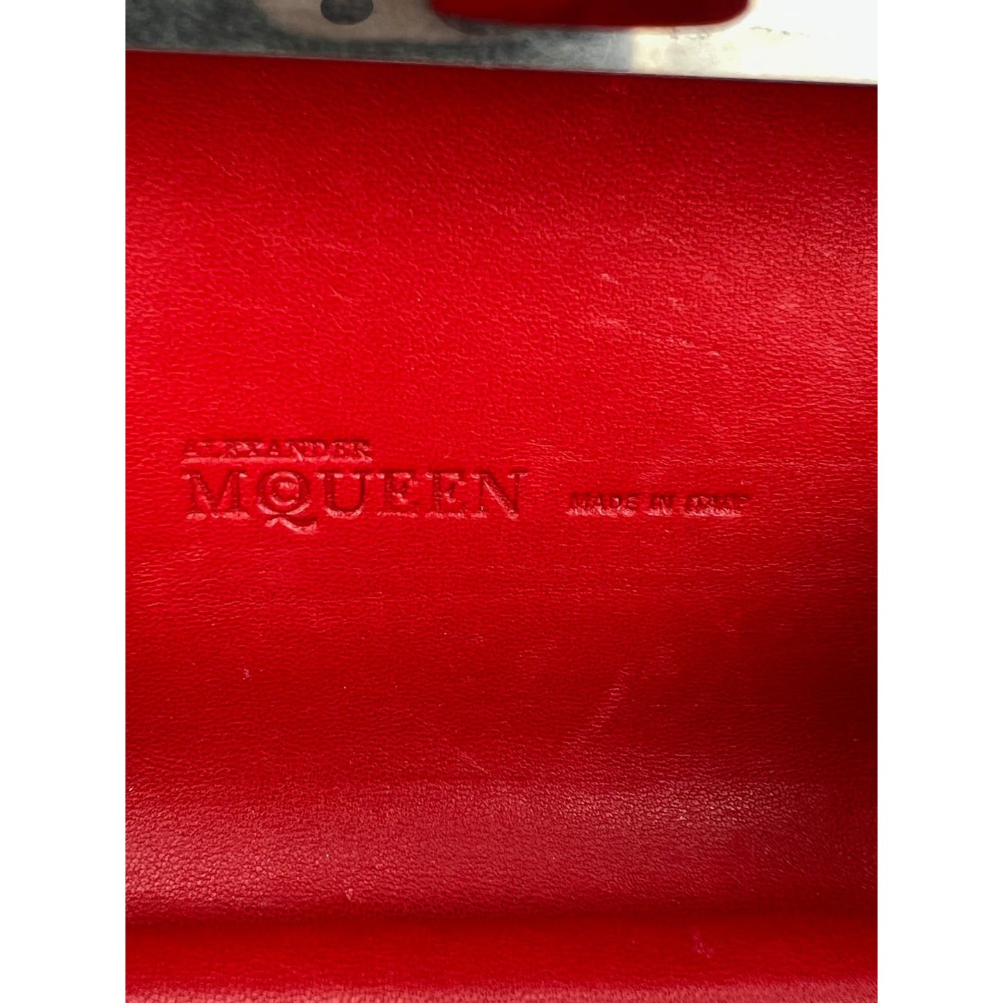 
                  
                    Alexander McQueen Skull Black Satin Clutch
                  
                