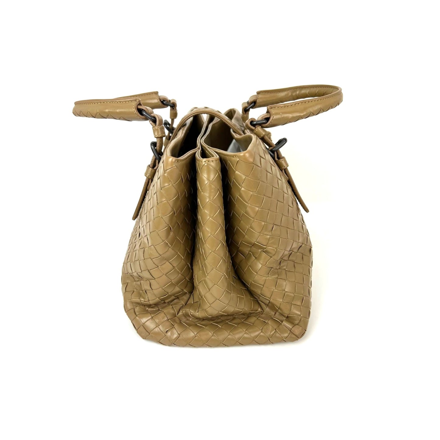 
                  
                    Bottega Veneta Roma Intrecciato Nappa Taupe Shoulder Bag
                  
                