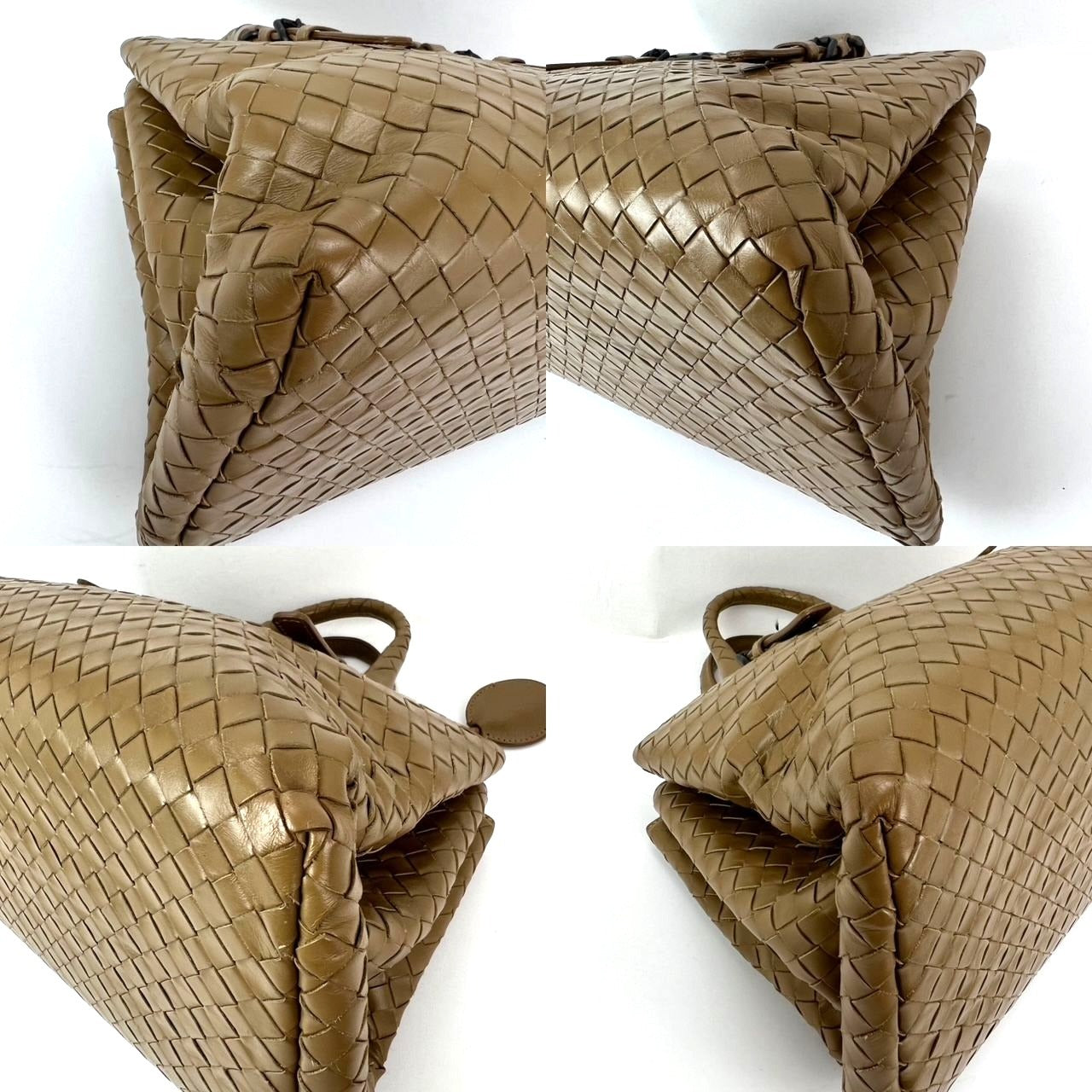 
                  
                    Bottega Veneta Roma Intrecciato Nappa Taupe Shoulder Bag
                  
                
