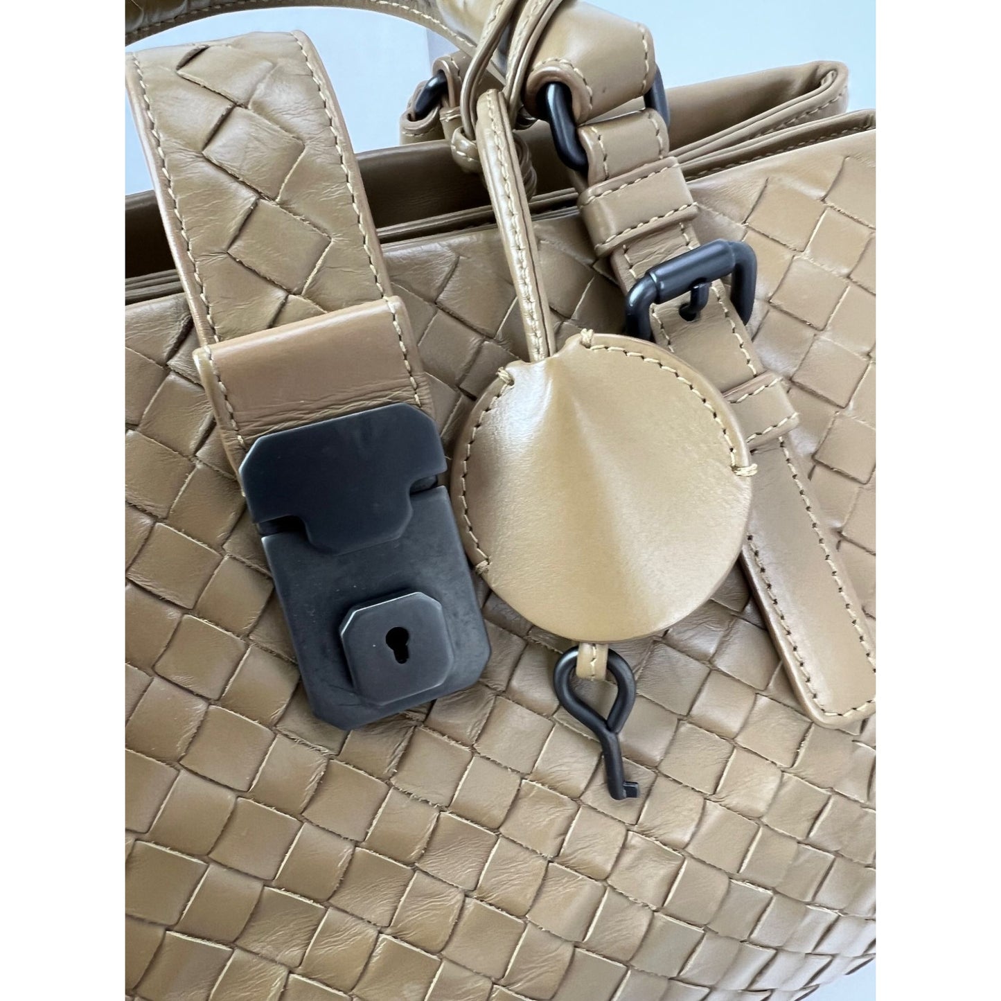 
                  
                    Bottega Veneta Roma Intrecciato Nappa Taupe Shoulder Bag
                  
                