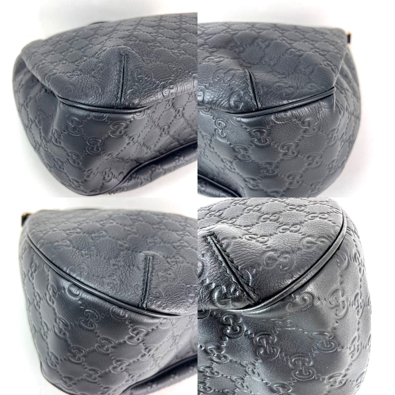 
                  
                    Gucci Guccissima Leather New Ladies Web Large Black Hobo Bag
                  
                
