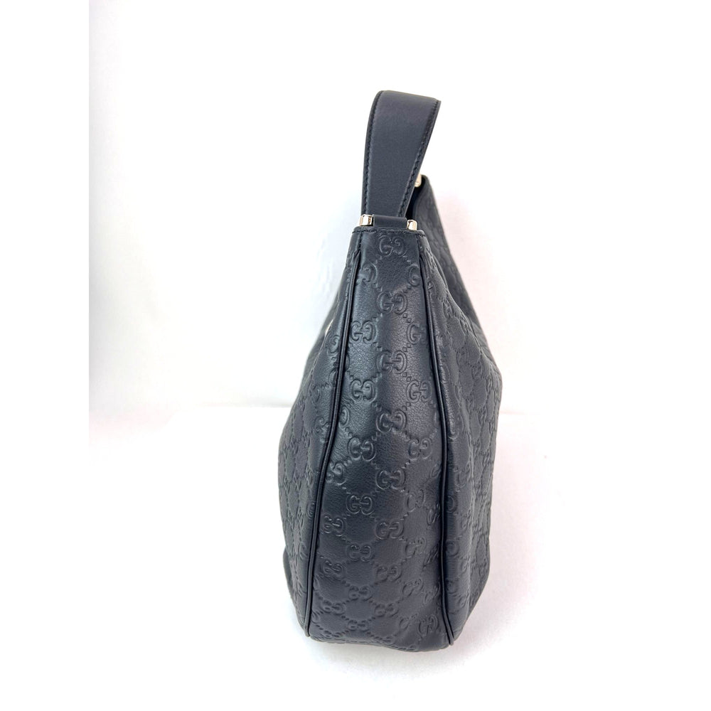 
                  
                    Gucci Guccissima Leather New Ladies Web Large Black Hobo Bag
                  
                