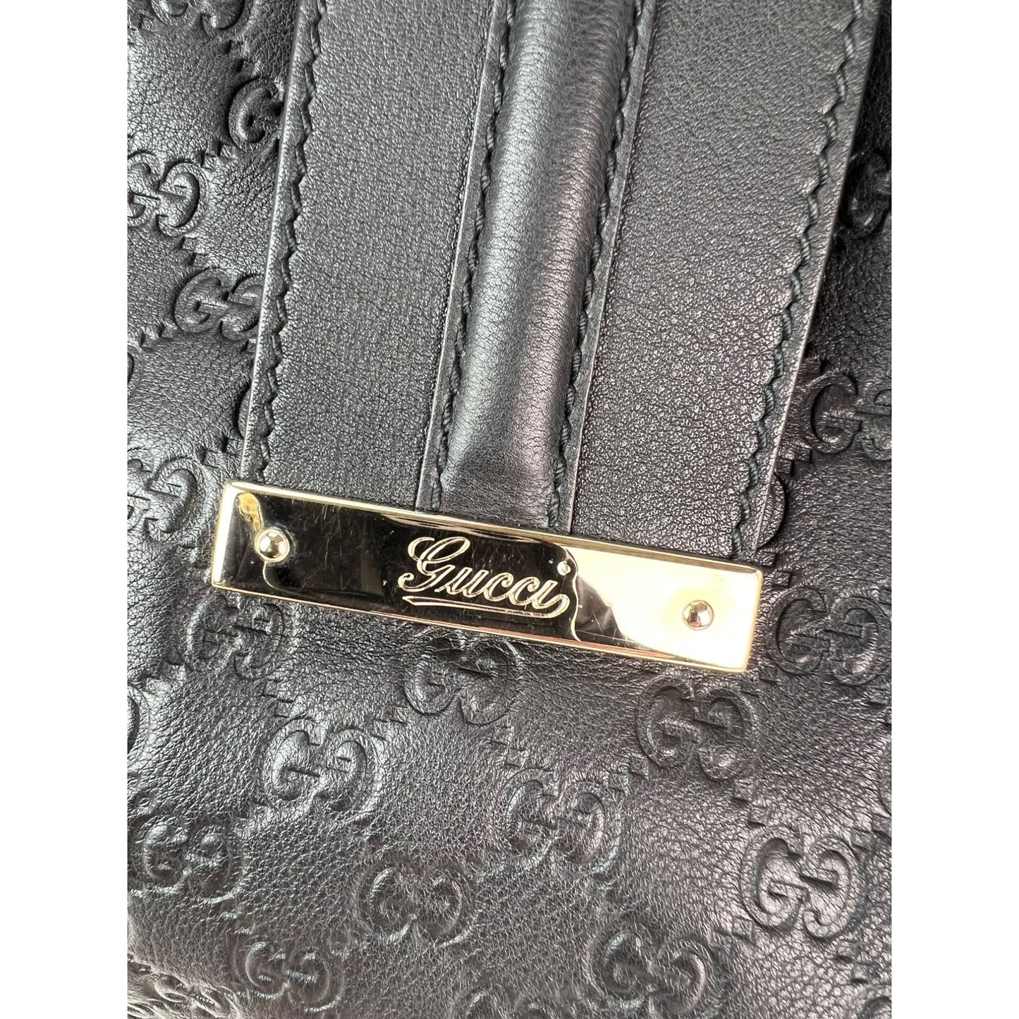 
                  
                    Gucci Guccissima Leather New Ladies Web Large Black Hobo Bag
                  
                