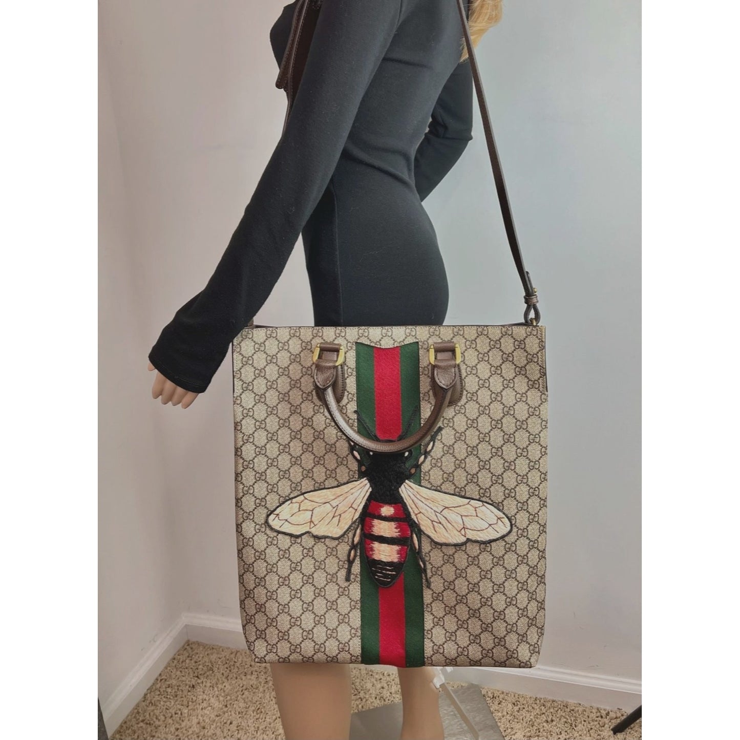 Gucci Animalier Web Backpack Monogram GG Supreme Stitched - US