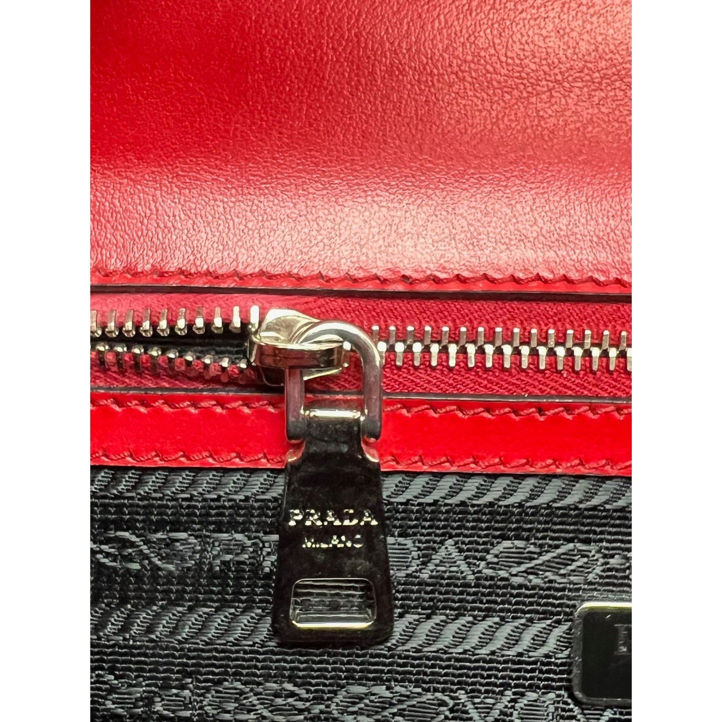 Prada Red Saffiano Lux Mini Sound Bag