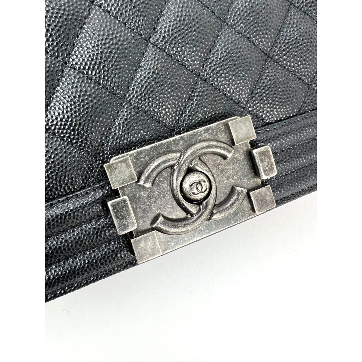 
                  
                    Chanel Caviar Quilted Medium Black Boy Flap Shoulder Bag
                  
                