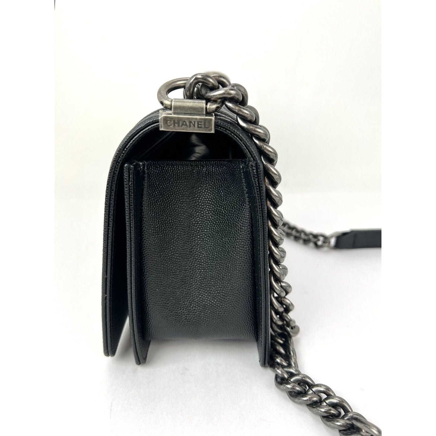 
                  
                    Chanel Caviar Quilted Medium Black Boy Flap Shoulder Bag
                  
                