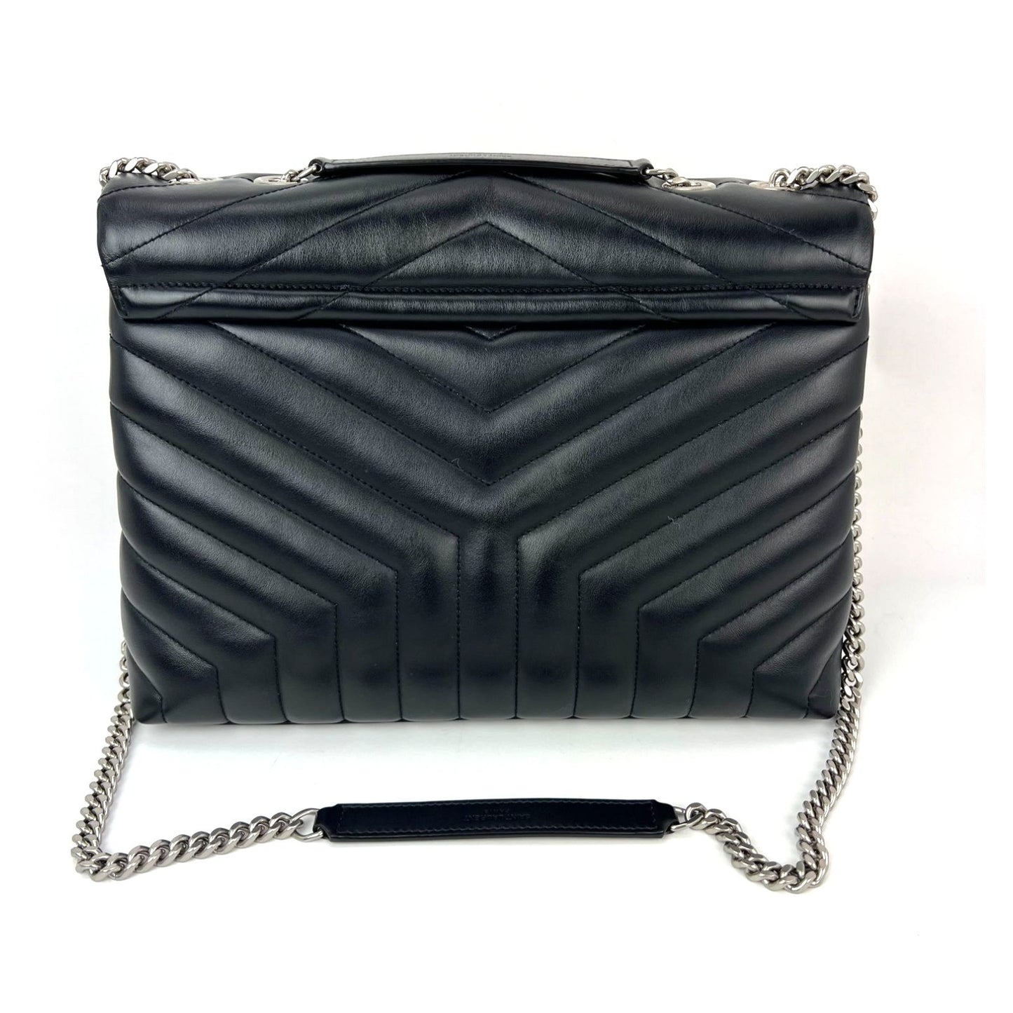 
                  
                    Saint Laurent Calfskin Medium Loulou Matelasse Black Shoulder Bag
                  
                