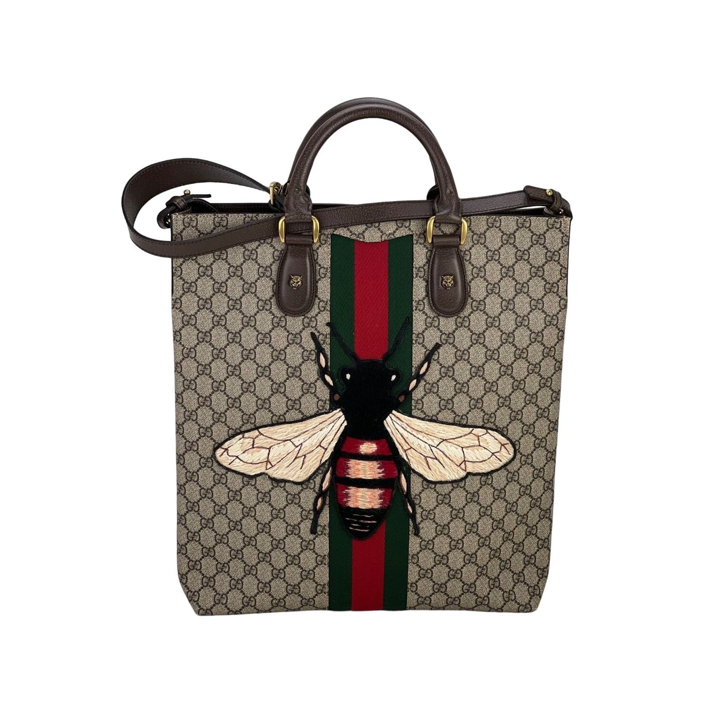 Gucci Accessory Collection Vertical Shopper Tote in GG Canvas with