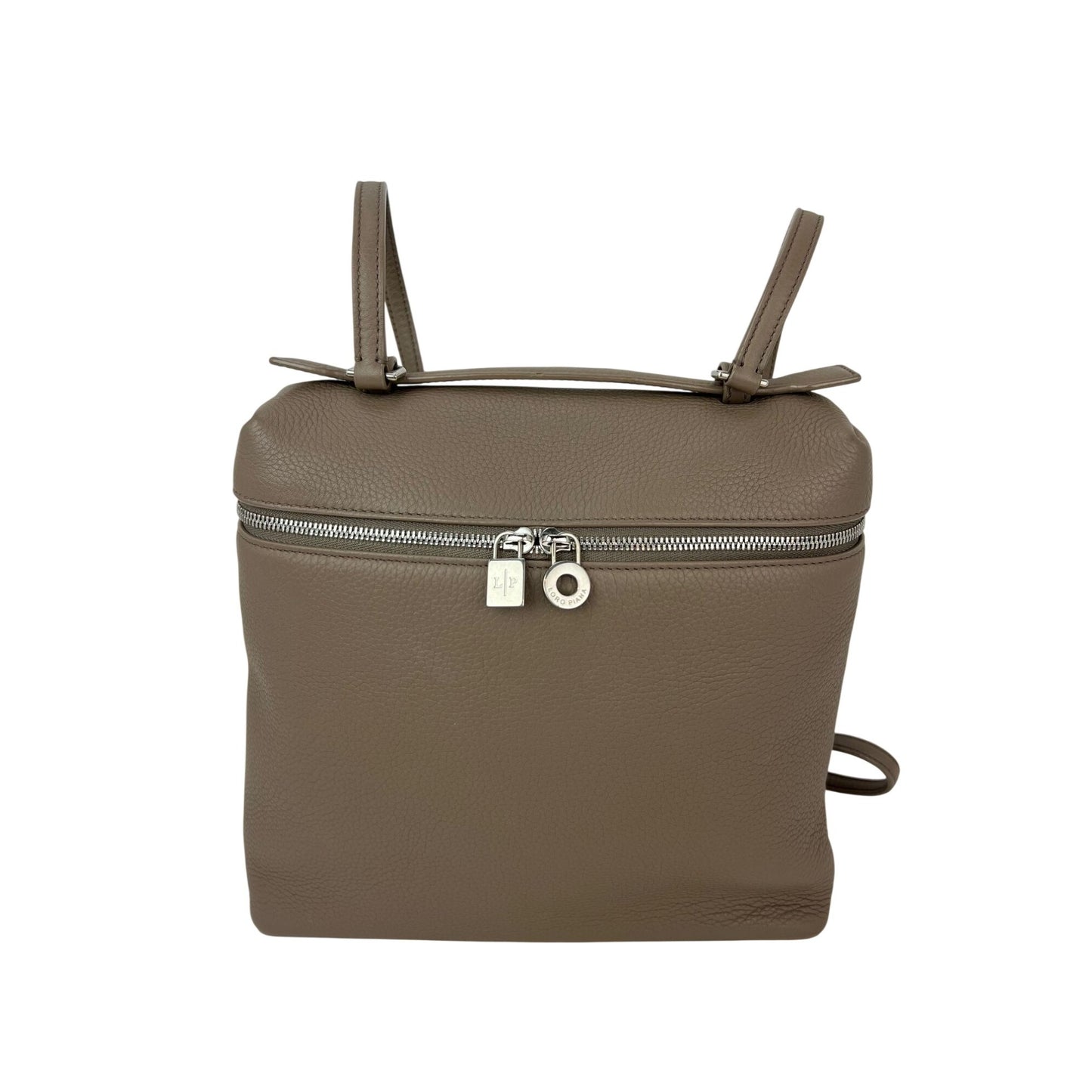 
                  
                    Loro Piana Grained Calfskin 23.5 Extra Pocket Warm Mastic Backpack
                  
                