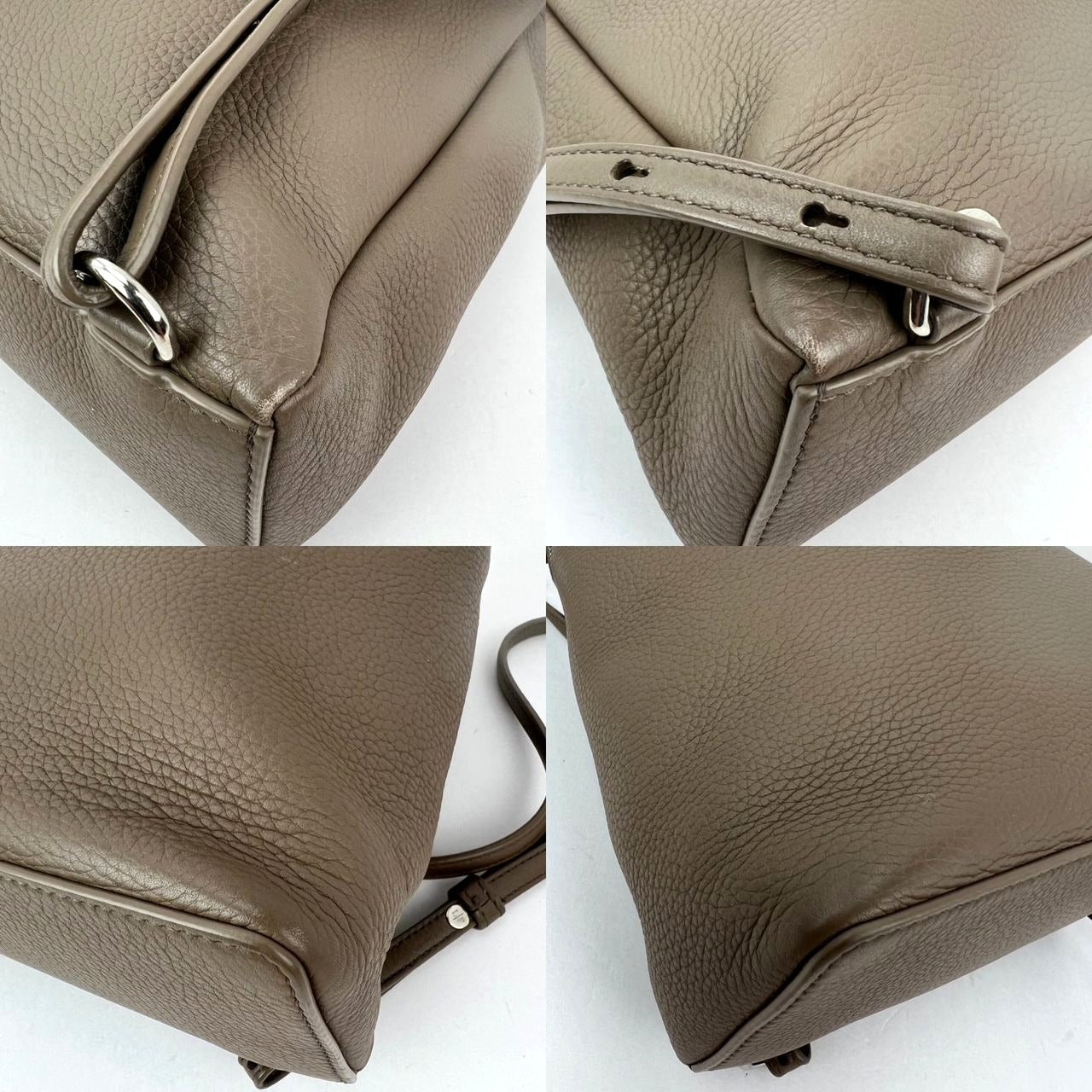 
                  
                    Loro Piana Grained Calfskin 23.5 Extra Pocket Warm Mastic Backpack
                  
                