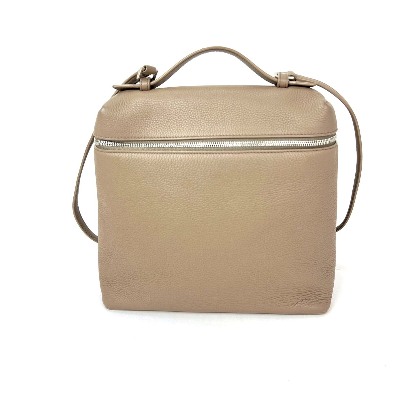
                  
                    Loro Piana Grained Calfskin 23.5 Extra Pocket Warm Mastic Backpack
                  
                
