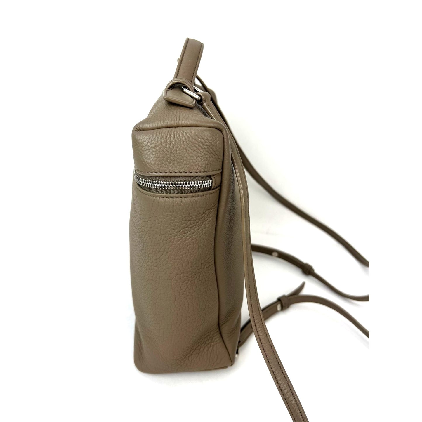 
                  
                    Loro Piana Grained Calfskin 23.5 Extra Pocket Warm Mastic Backpack
                  
                