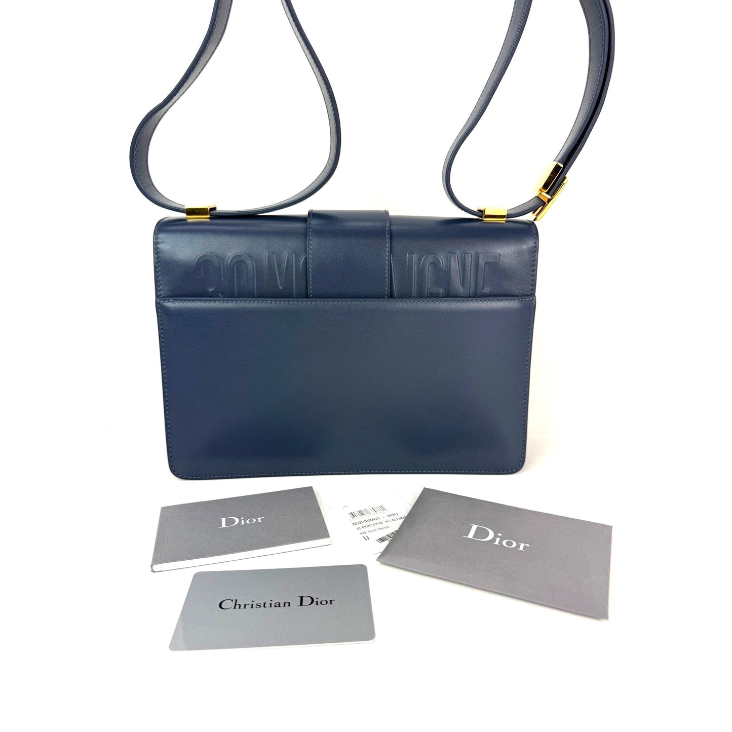
                  
                    Christian Dior 30 Montaigne Smooth Calfskin Box Dark Denim Bag
                  
                