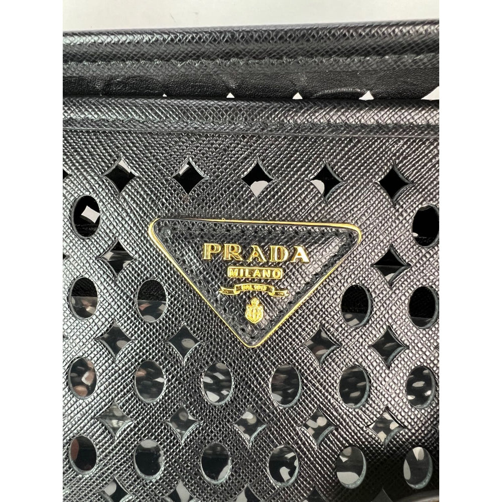 
                  
                    Prada Saffiano Vernice Perforated Black Leather Beach Pool Tote
                  
                