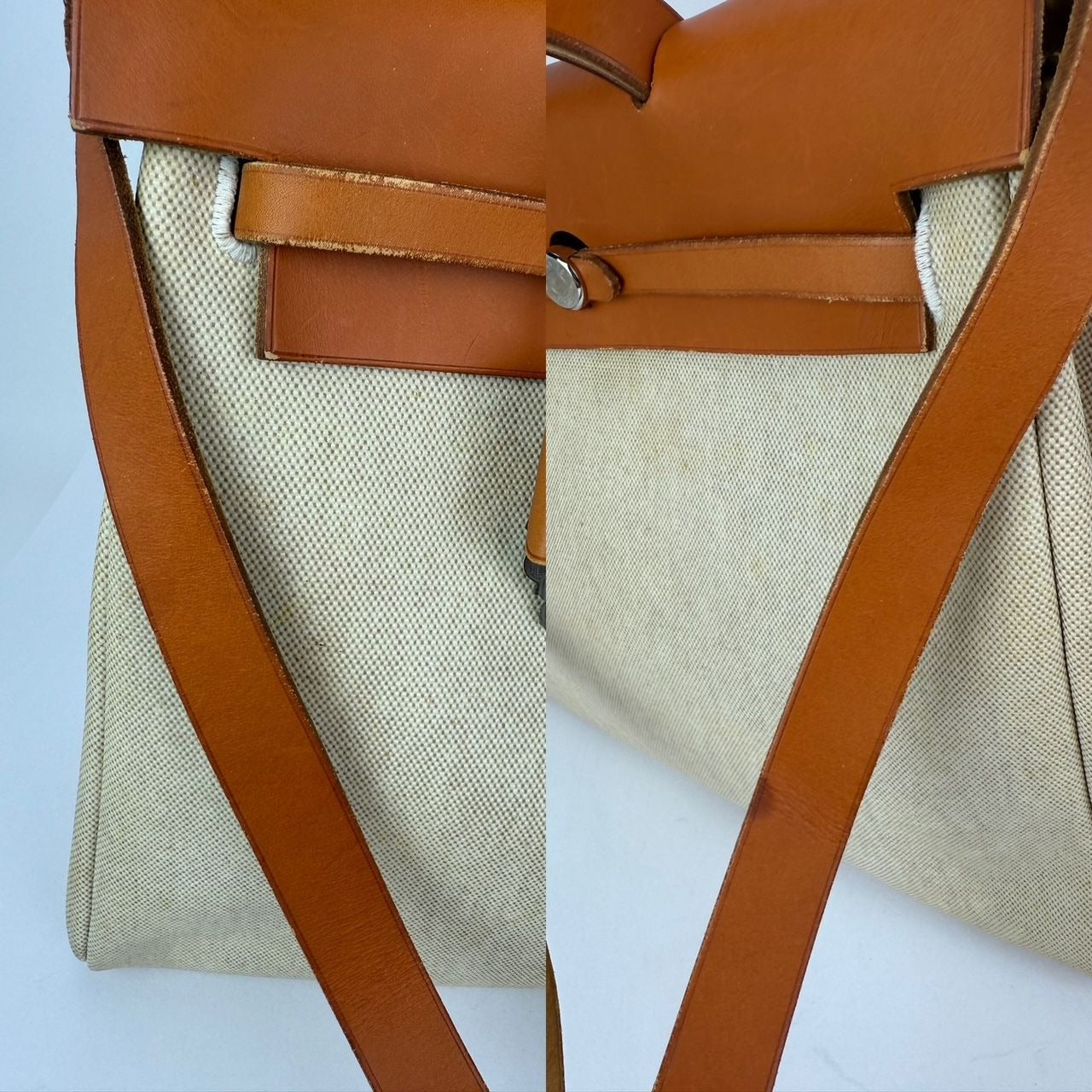
                  
                    Hermes Toile Vache Herbag 39 MM Natural Shoulder Hand Bag
                  
                