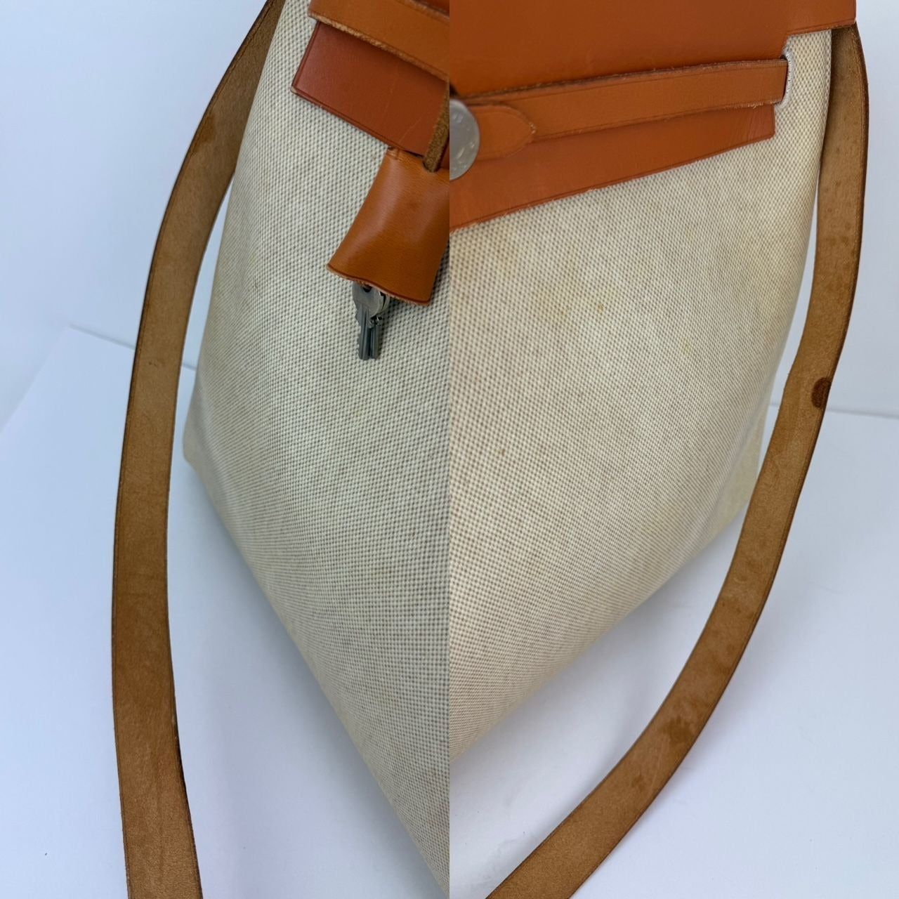 
                  
                    Hermes Toile Vache Herbag 39 MM Natural Shoulder Hand Bag
                  
                