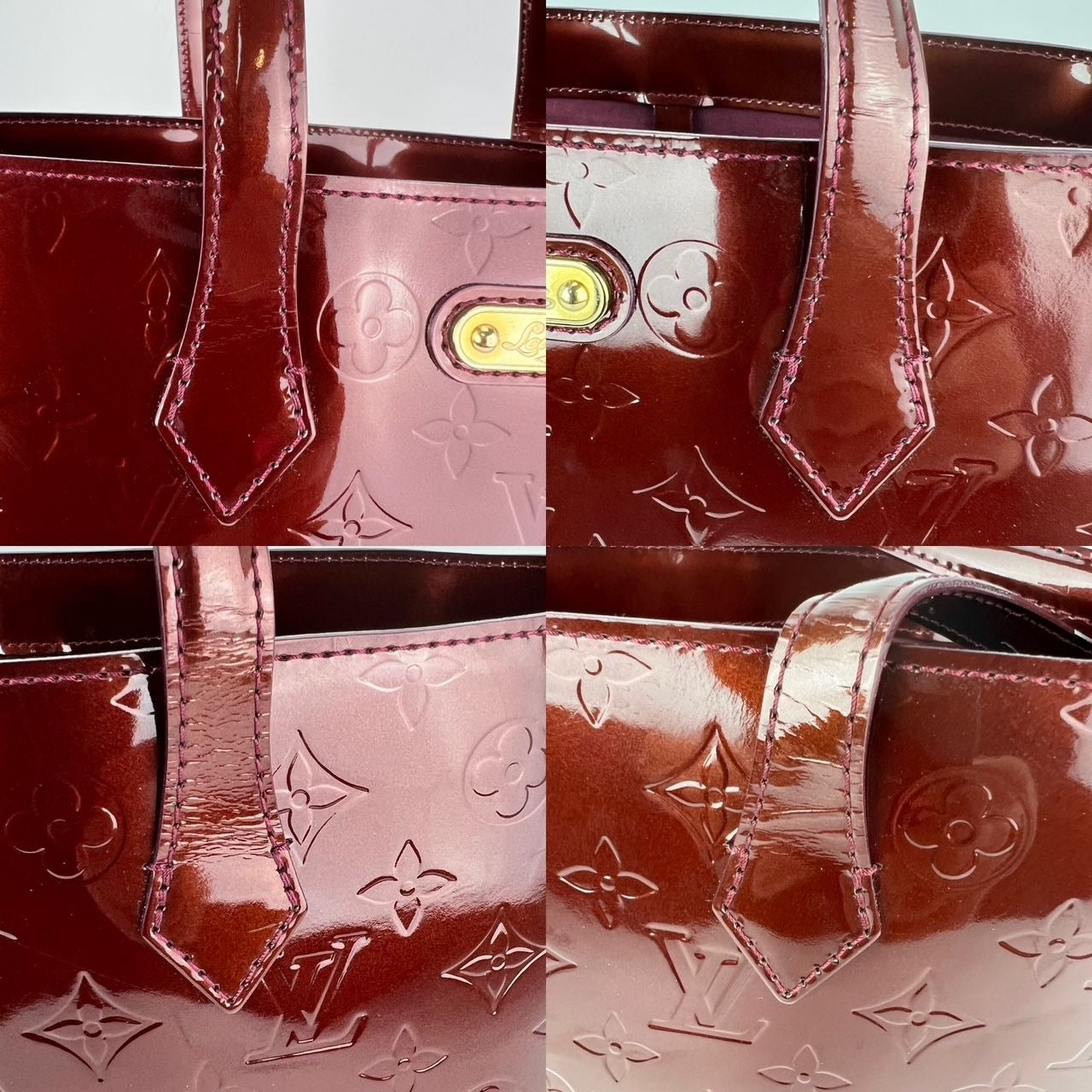 
                  
                    Louis Vuitton Wilshire MM Vernis Patent Leather Amarante Tote Bag
                  
                