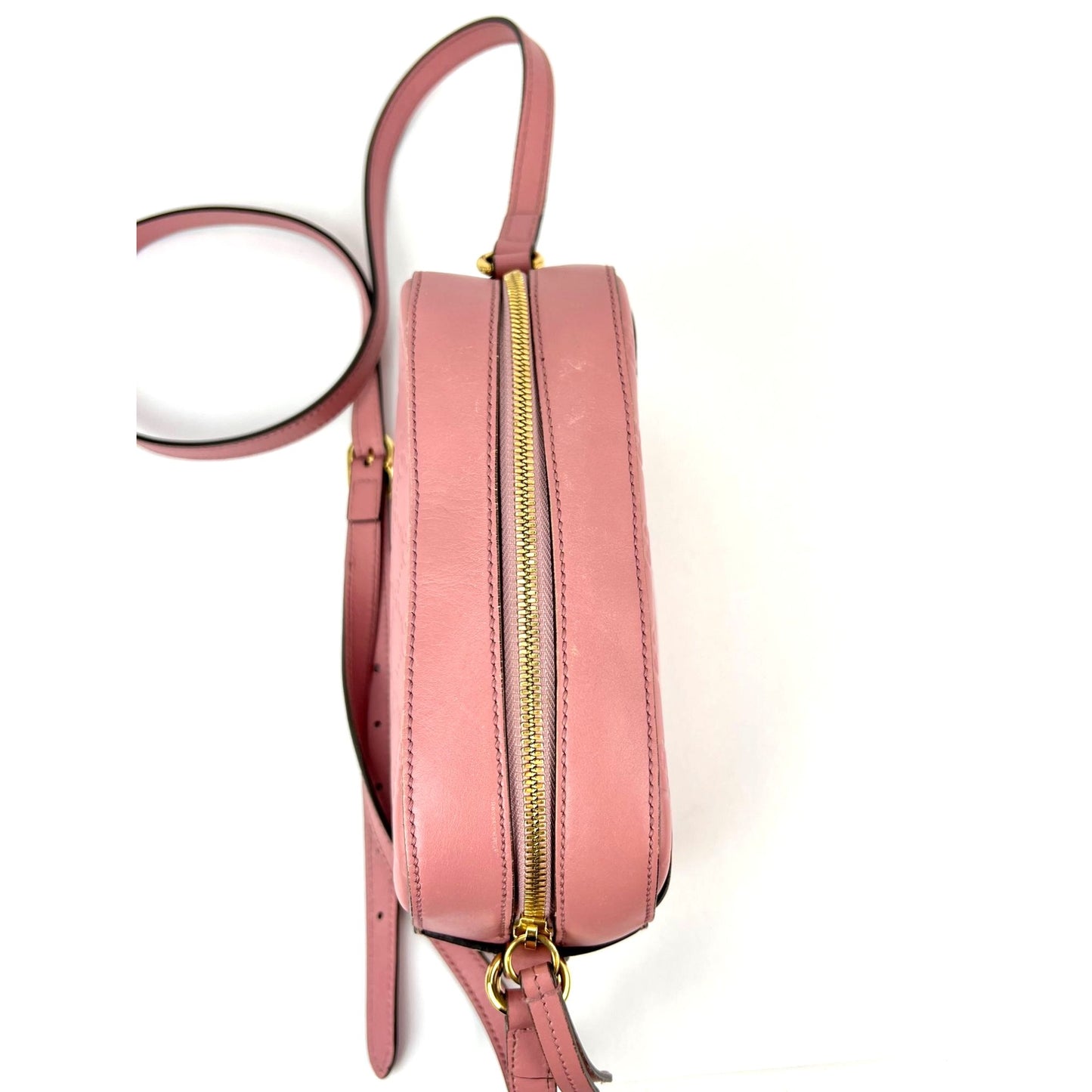 
                  
                    Gucci Guccissima Camera Pink Leather Crossbody Bag
                  
                