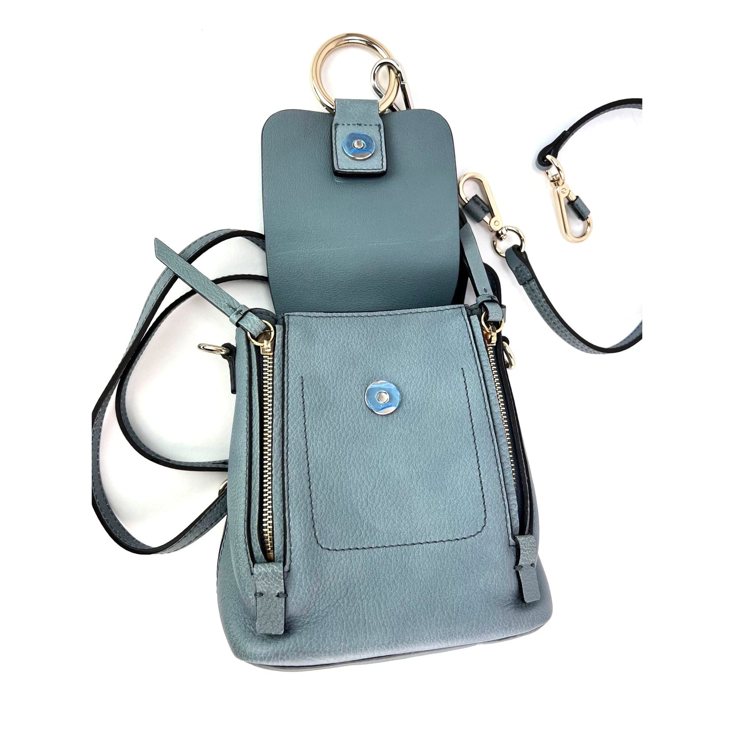 Chloe Faye Mini Leather/Suede Backpack, Blue, Women's