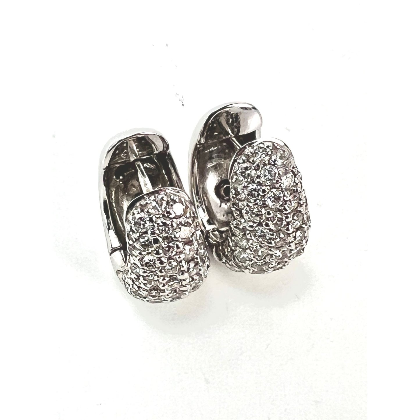 
                  
                    Roberto Coin Diamond & 18K White Gold Huggie Hoop Earrings/0.5"
                  
                