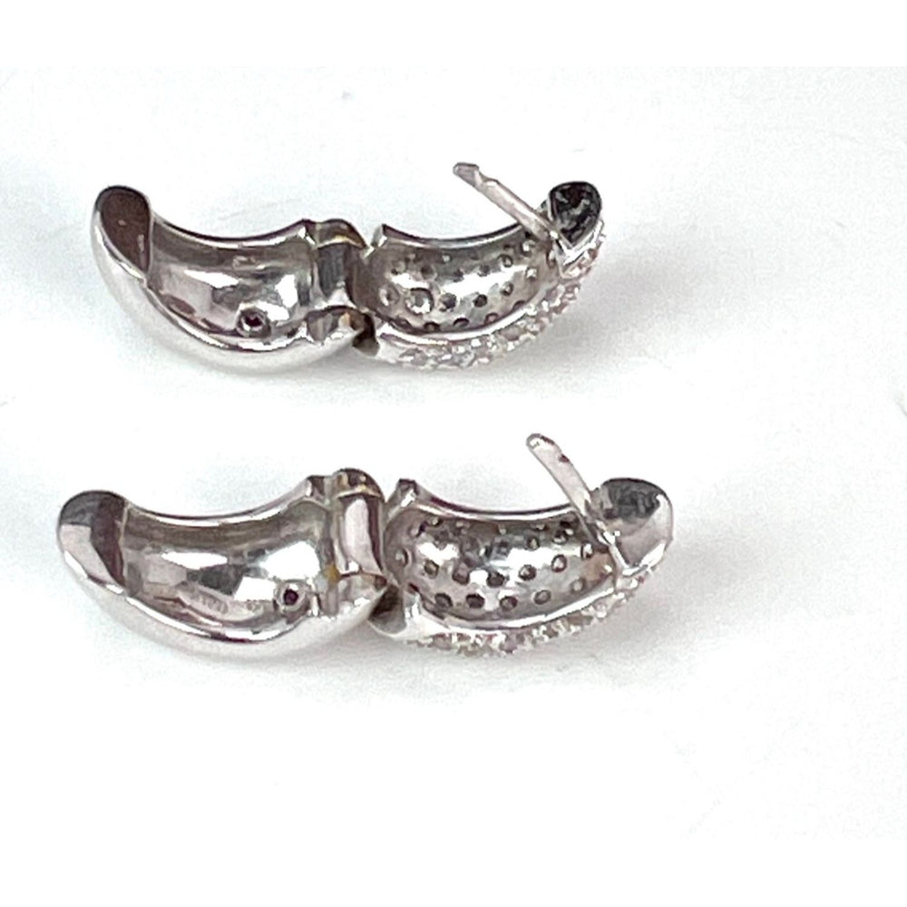 
                  
                    Roberto Coin Diamond & 18K White Gold Huggie Hoop Earrings/0.5"
                  
                