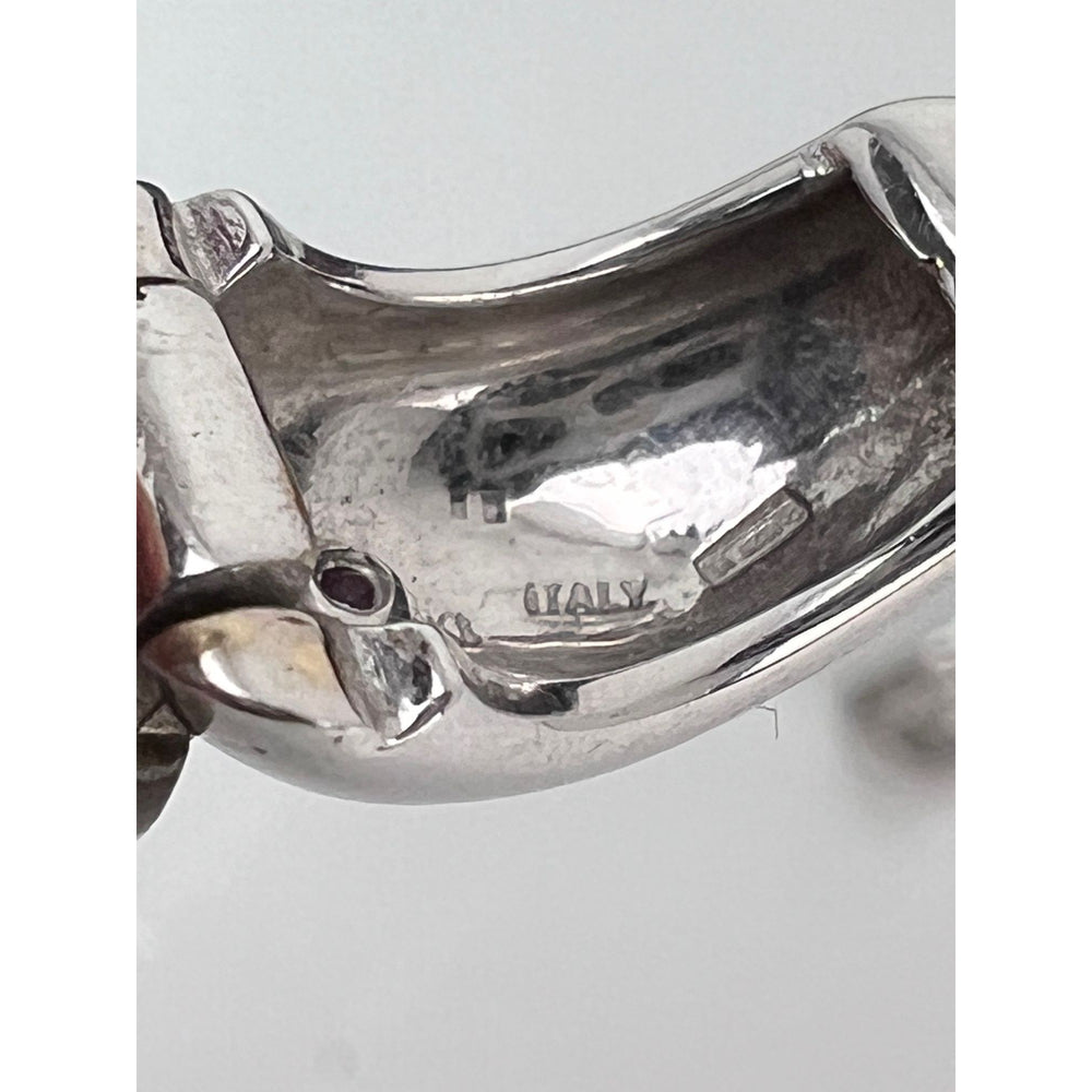 
                  
                    Roberto Coin Diamond & 18K White Gold Huggie Hoop Earrings/0.5"
                  
                