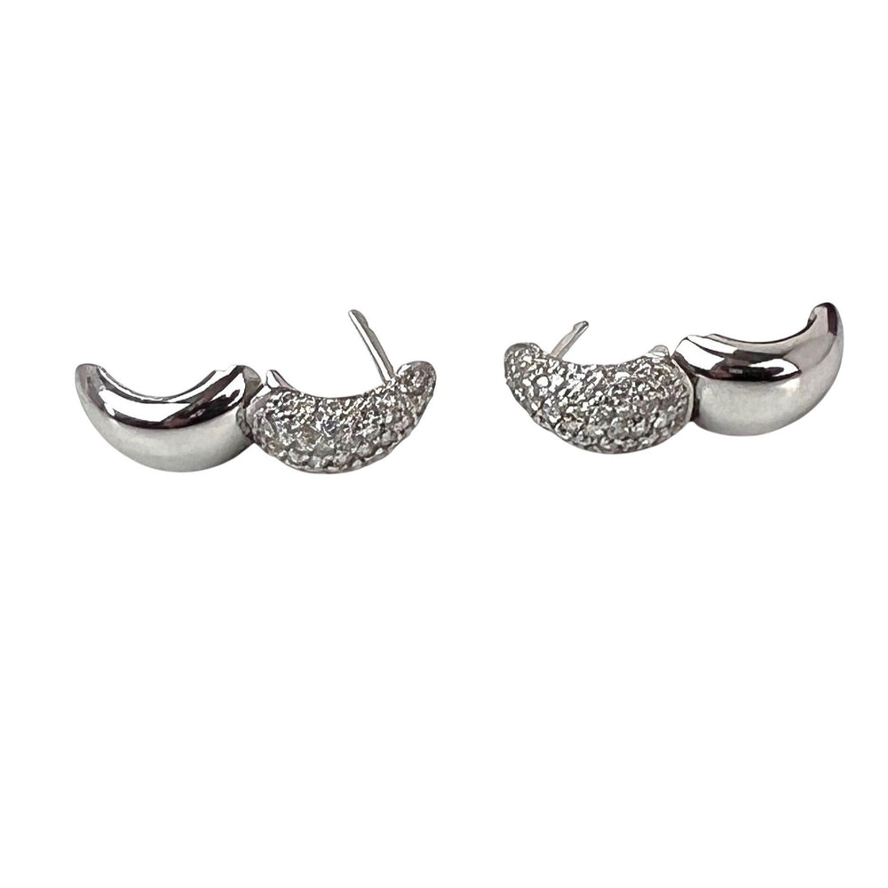 
                  
                    Roberto Coin Diamond & 18K White Gold Huggie Hoop Earrings/0.5"
                  
                