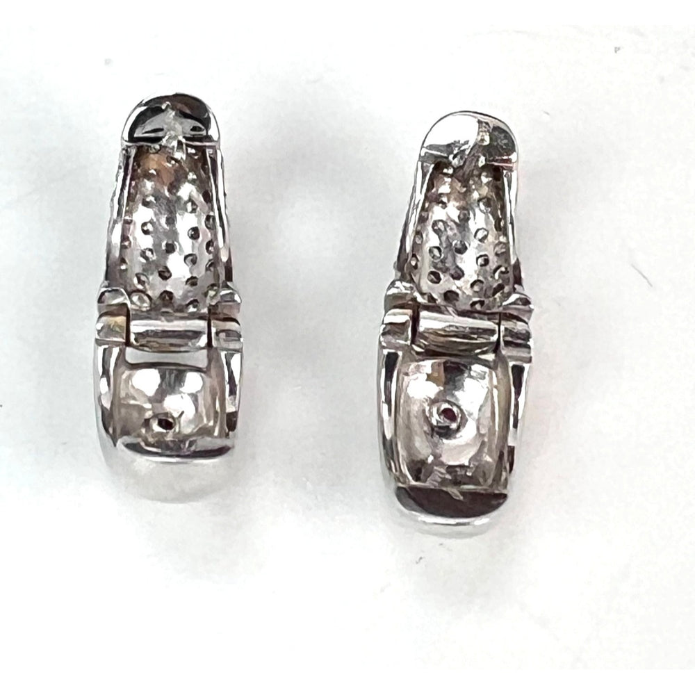 
                  
                    Roberto Coin Diamond & 18K White Gold Huggie Hoop Earrings/0.5"
                  
                