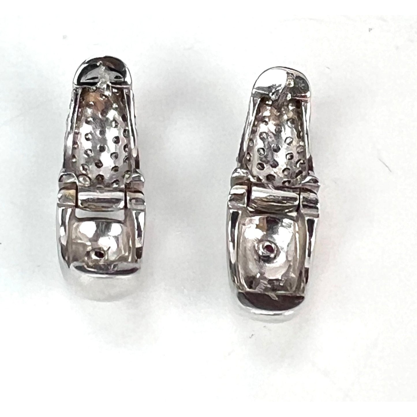 
                  
                    Roberto Coin Diamond & 18K White Gold Huggie Hoop Earrings/0.5"
                  
                