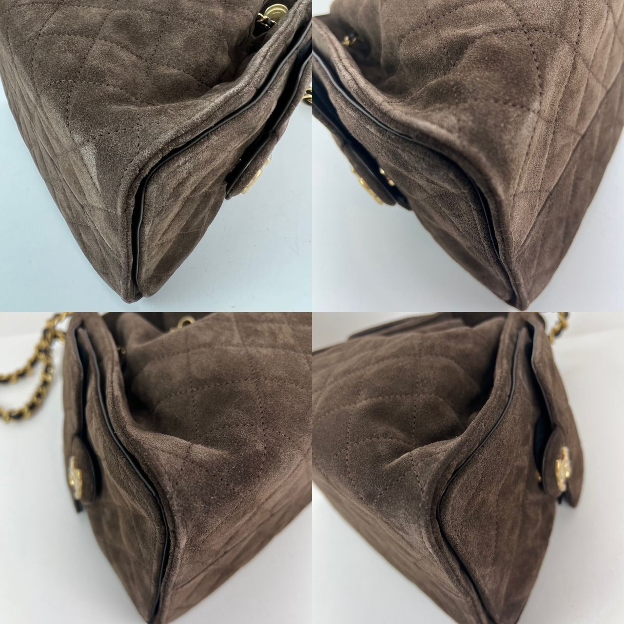 
                  
                    Chanel 25 Suede Calfskin Antique Gold Metal Small Brown Shoulder Bag
                  
                