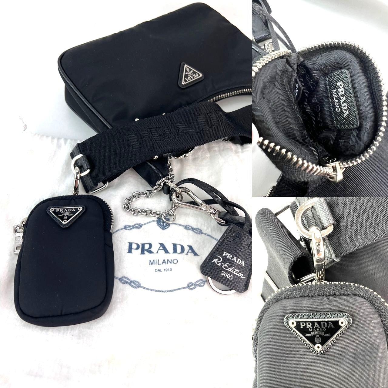 
                  
                    Prada Re-Edition 2005 Re-Nylon Black Crossbody Shoulder Bag
                  
                