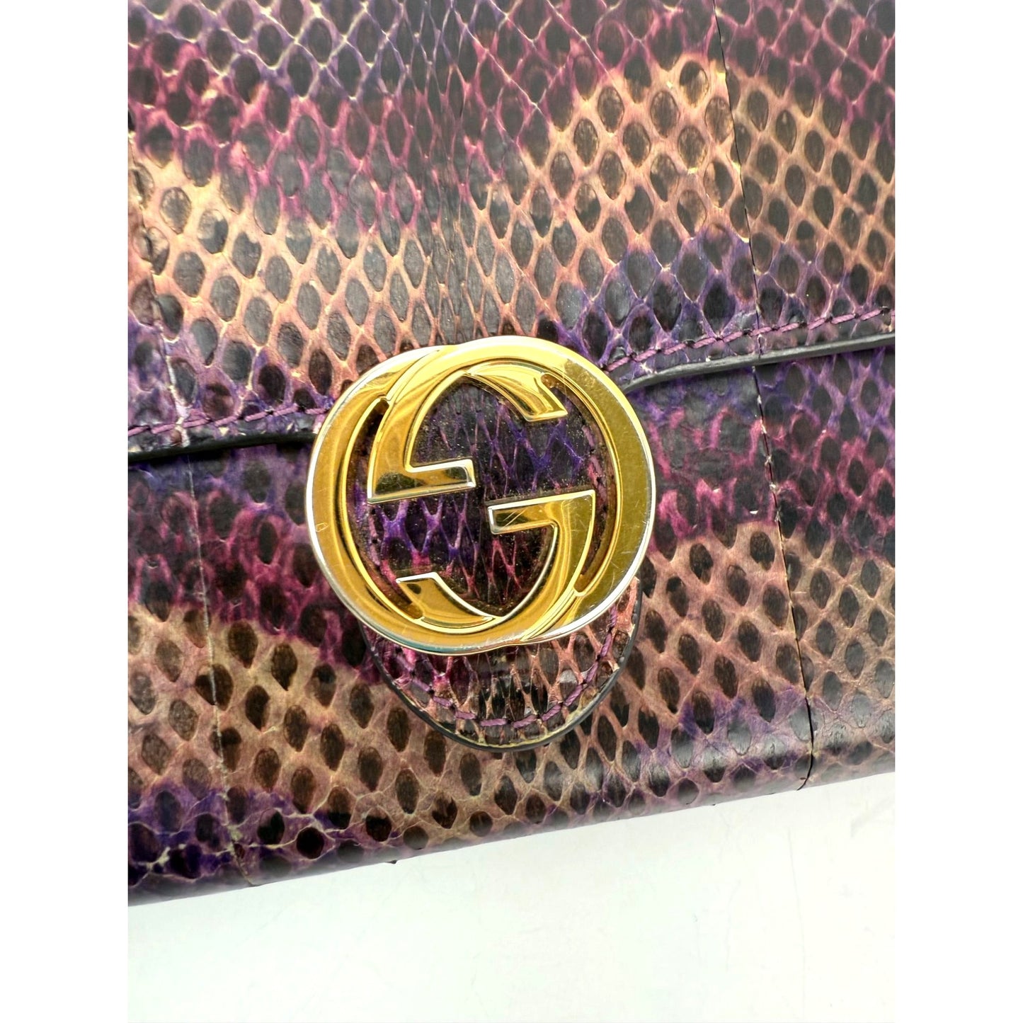 
                  
                    Gucci Snakeskin Leather Long Wallet
                  
                