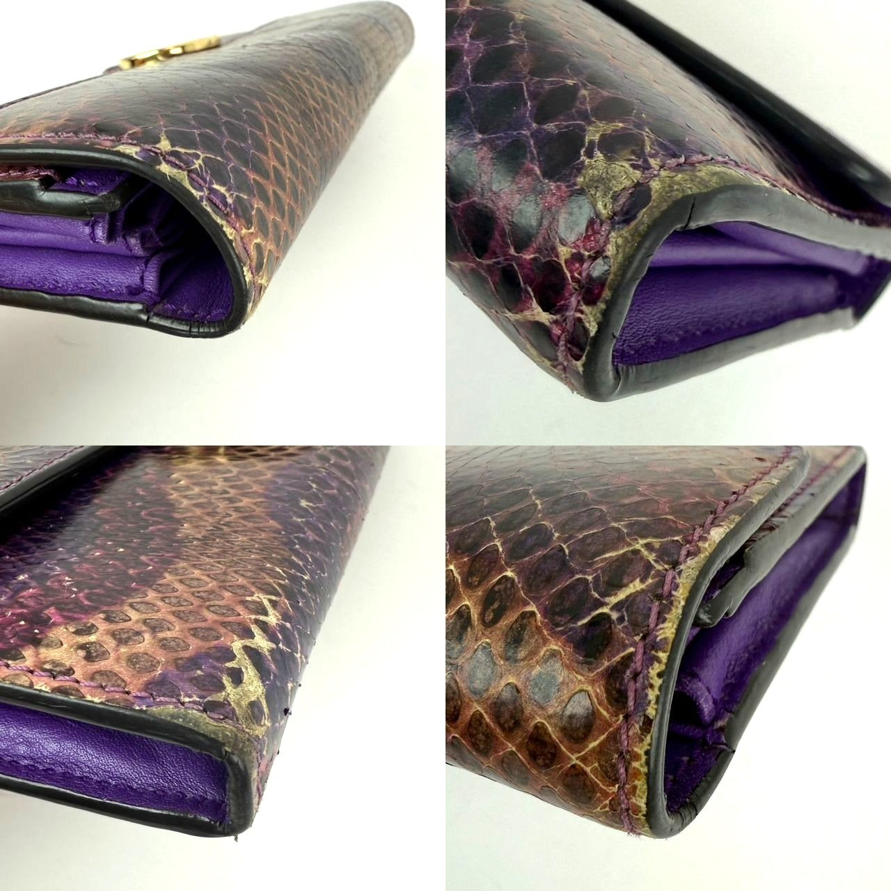 
                  
                    Gucci Snakeskin Leather Long Wallet
                  
                
