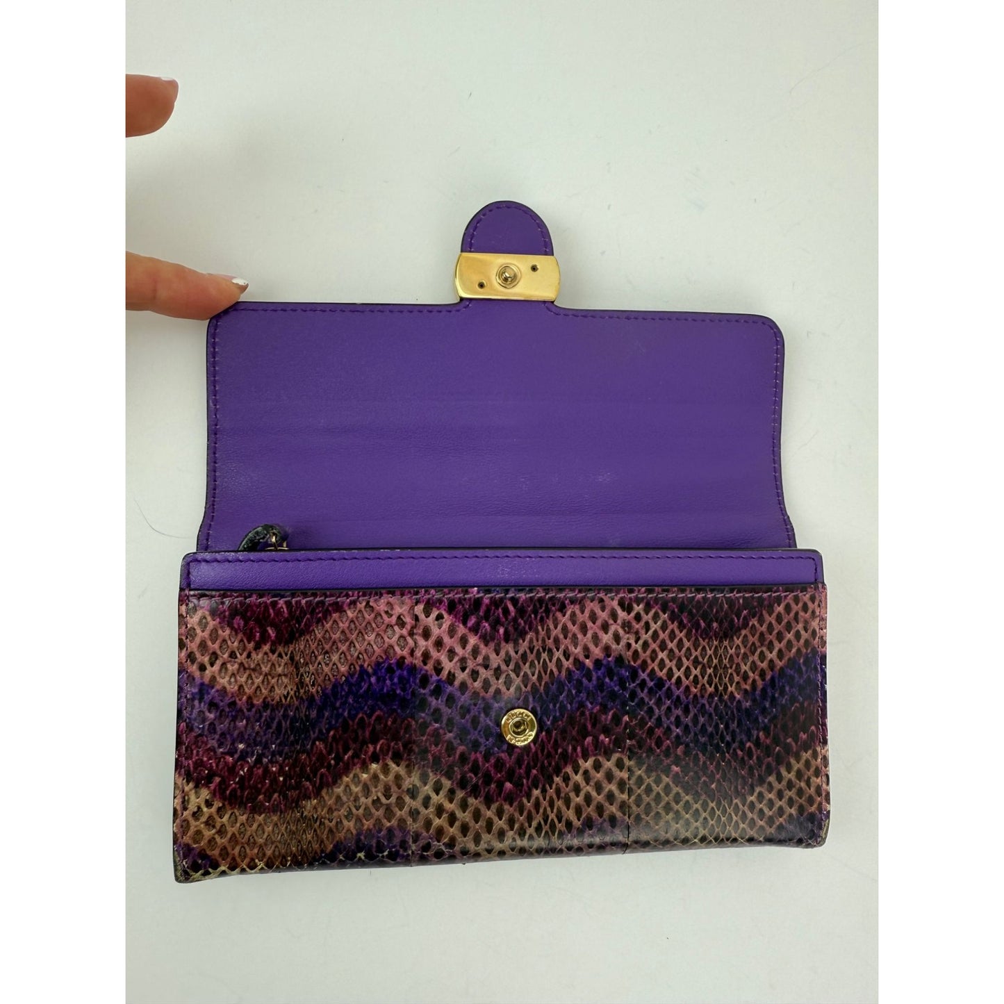 
                  
                    Gucci Snakeskin Leather Long Wallet
                  
                