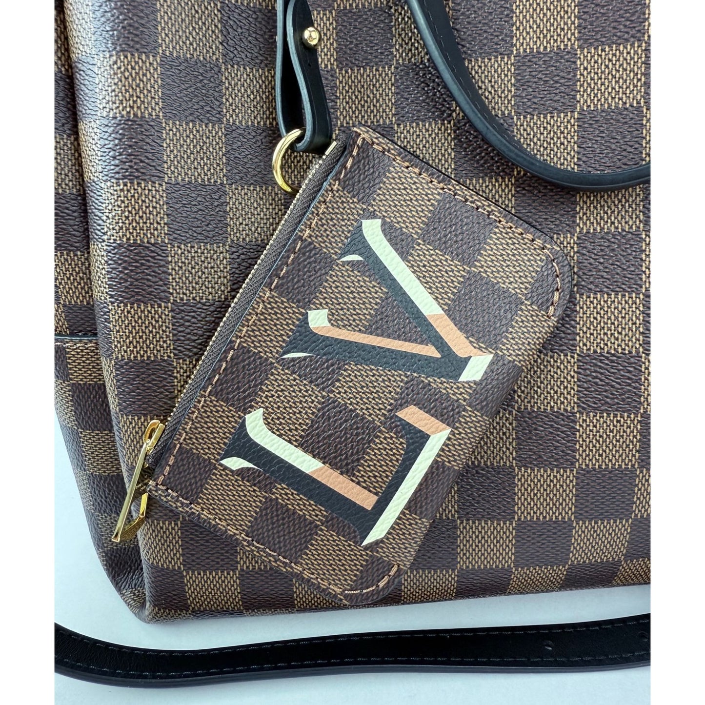 
                  
                    Louis Vuitton Belmont MM Damier Ebene Crossbody Tote Bag
                  
                