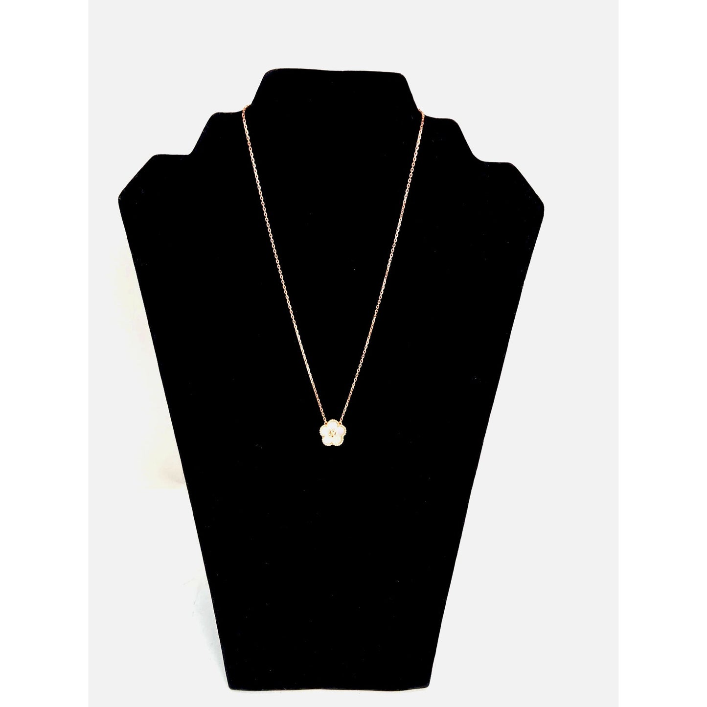 
                  
                    Van Cleef & Arpels 18K Rose Gold Mother of Pearl Lucky Spring Plum Blosssom Pendant Necklace
                  
                