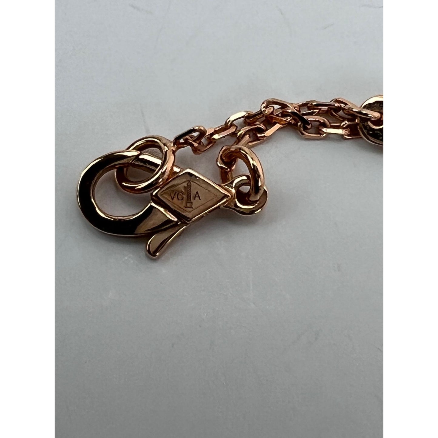 
                  
                    Van Cleef & Arpels 18K Rose Gold Mother of Pearl Lucky Spring Plum Blosssom Pendant Necklace
                  
                