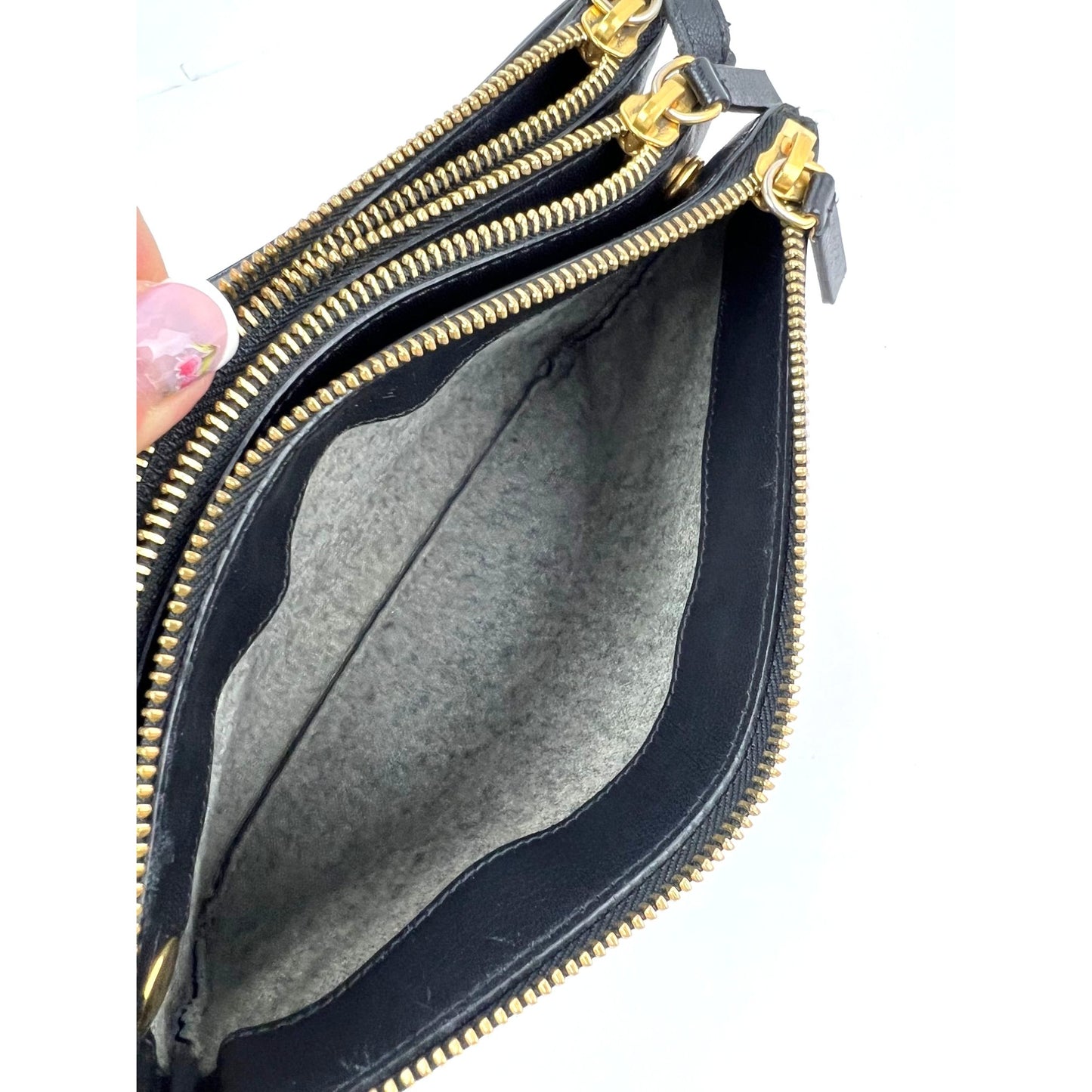 
                  
                    Celine Smooth Lambskin Small Trio Crossbody Black Bag
                  
                
