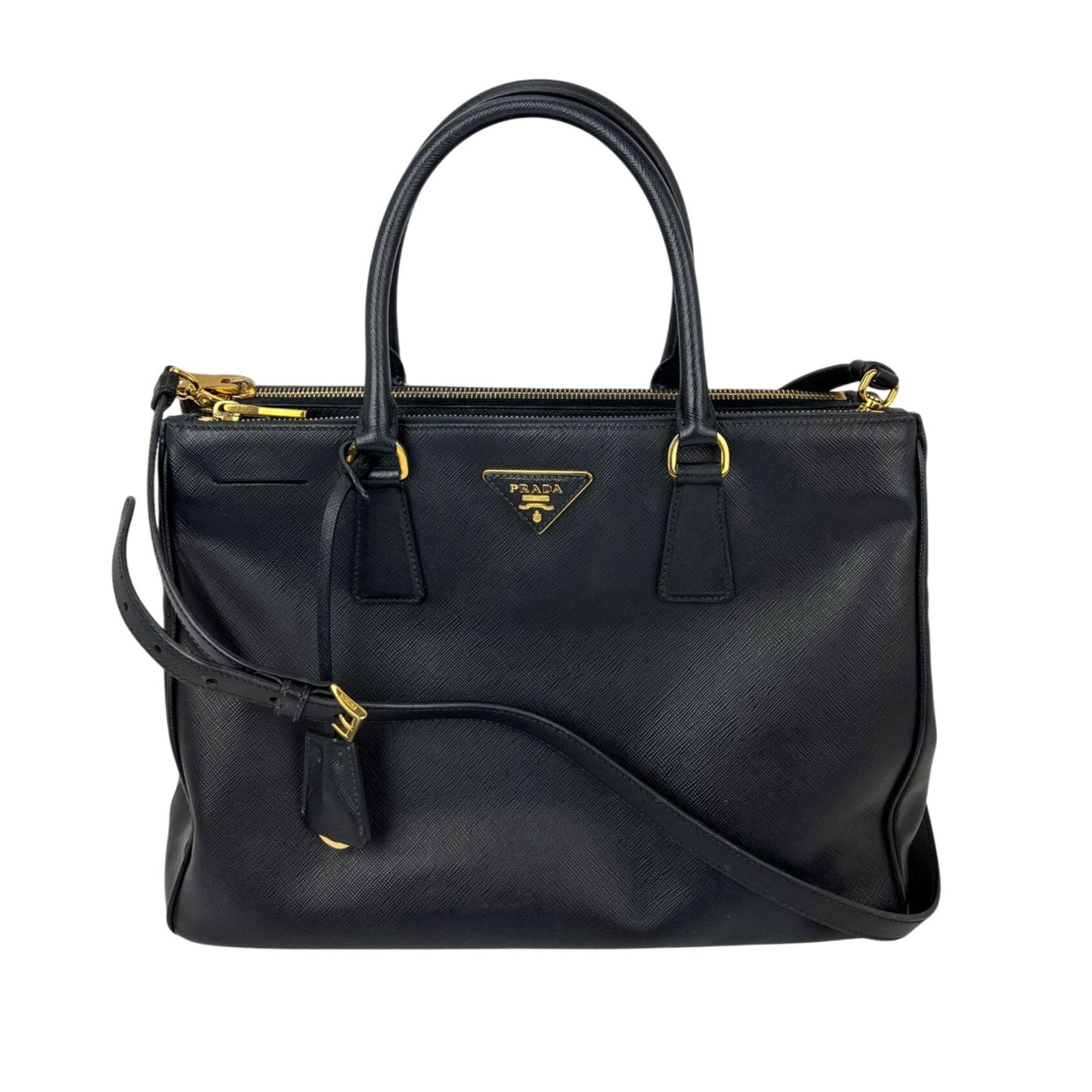 
                  
                    Prada Saffiano Leather Double Zip Black Tote Bag
                  
                