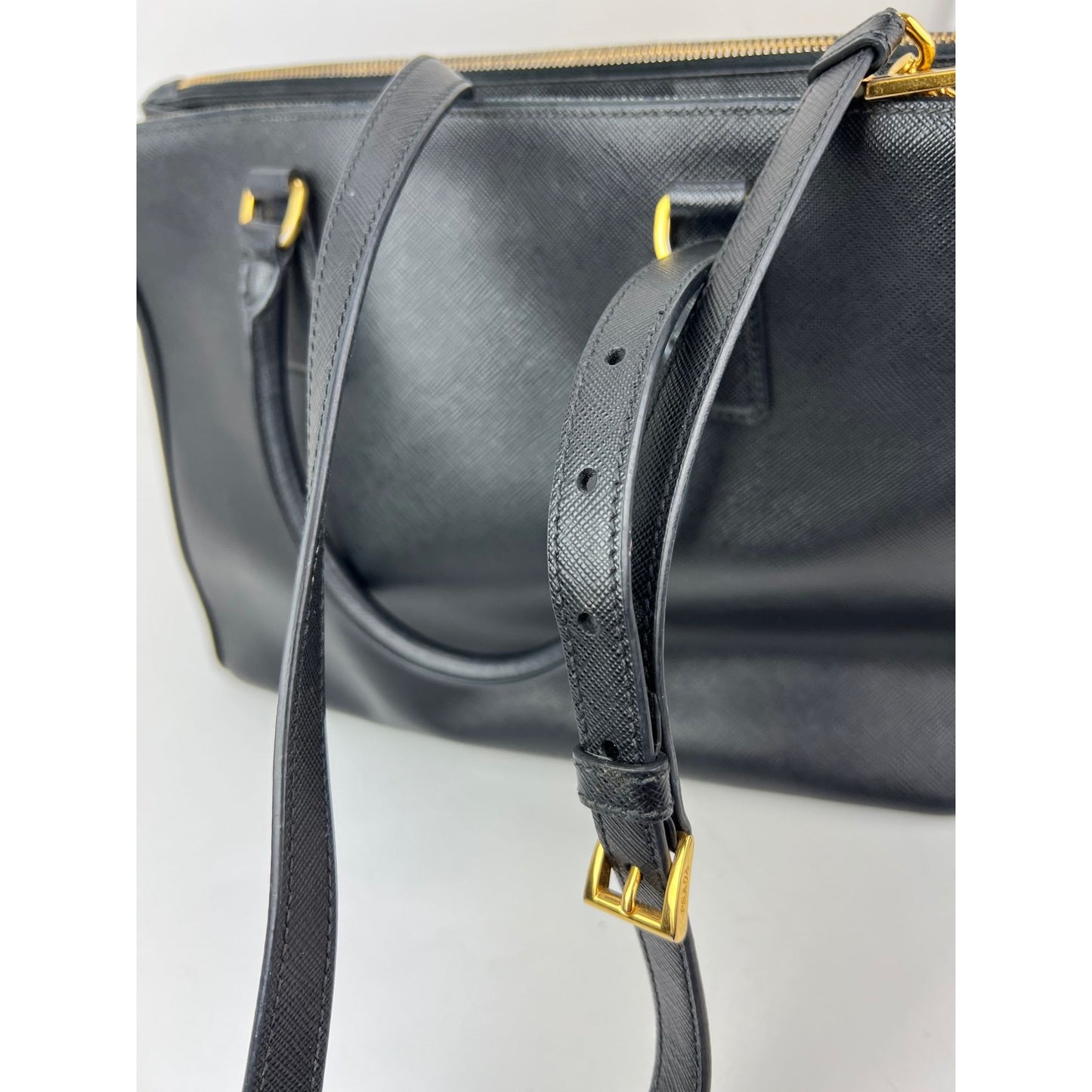 
                  
                    Prada Saffiano Leather Double Zip Black Tote Bag
                  
                