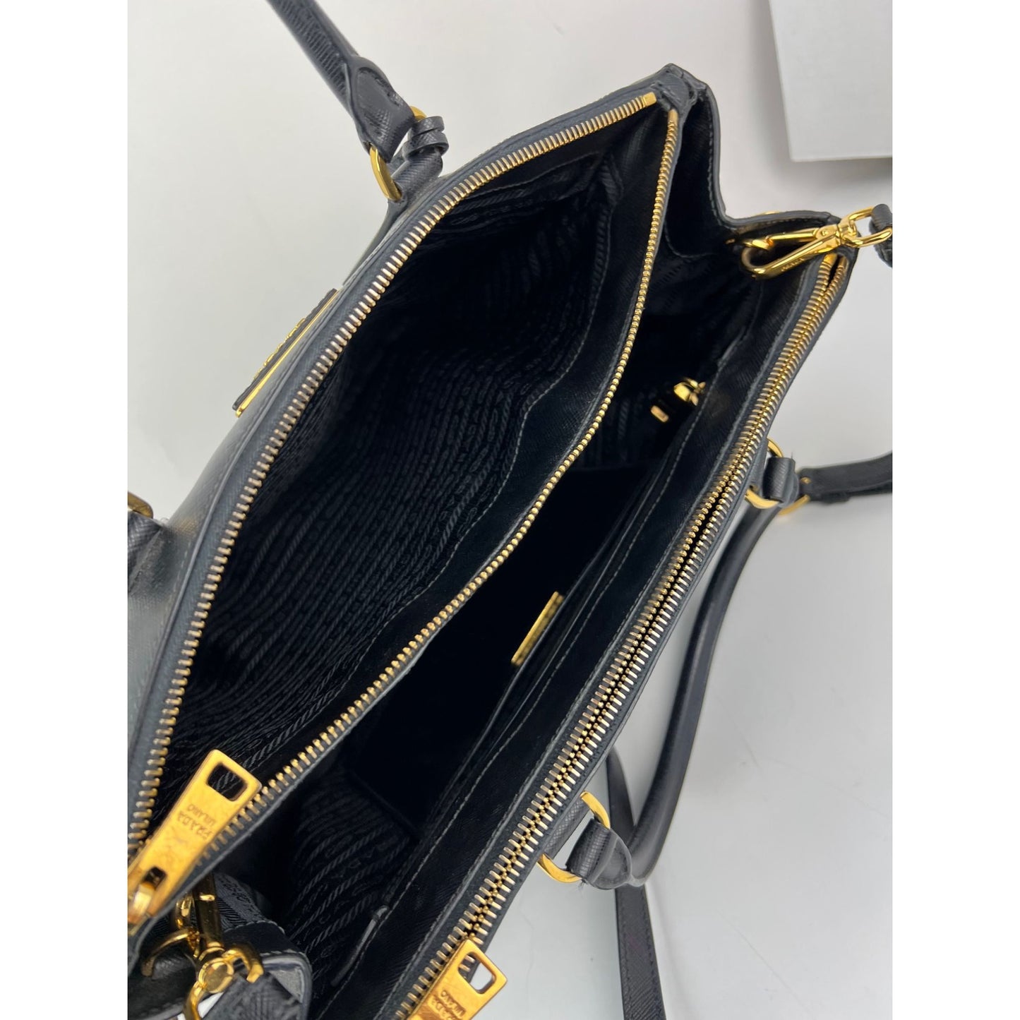 
                  
                    Prada Saffiano Leather Double Zip Black Tote Bag
                  
                