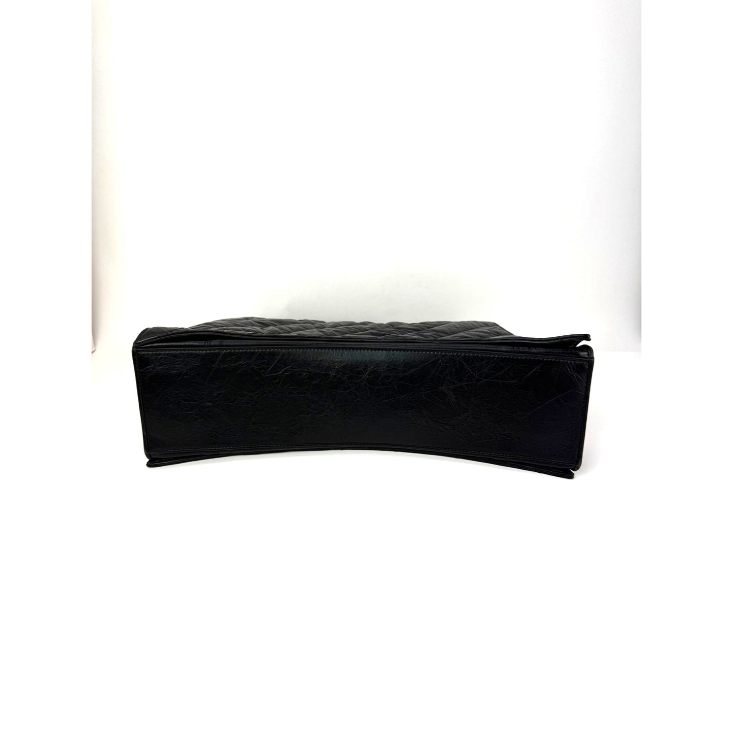 
                  
                    Balenciaga Large Crush Leather Matte Black Quilted  Shoulder Bag
                  
                