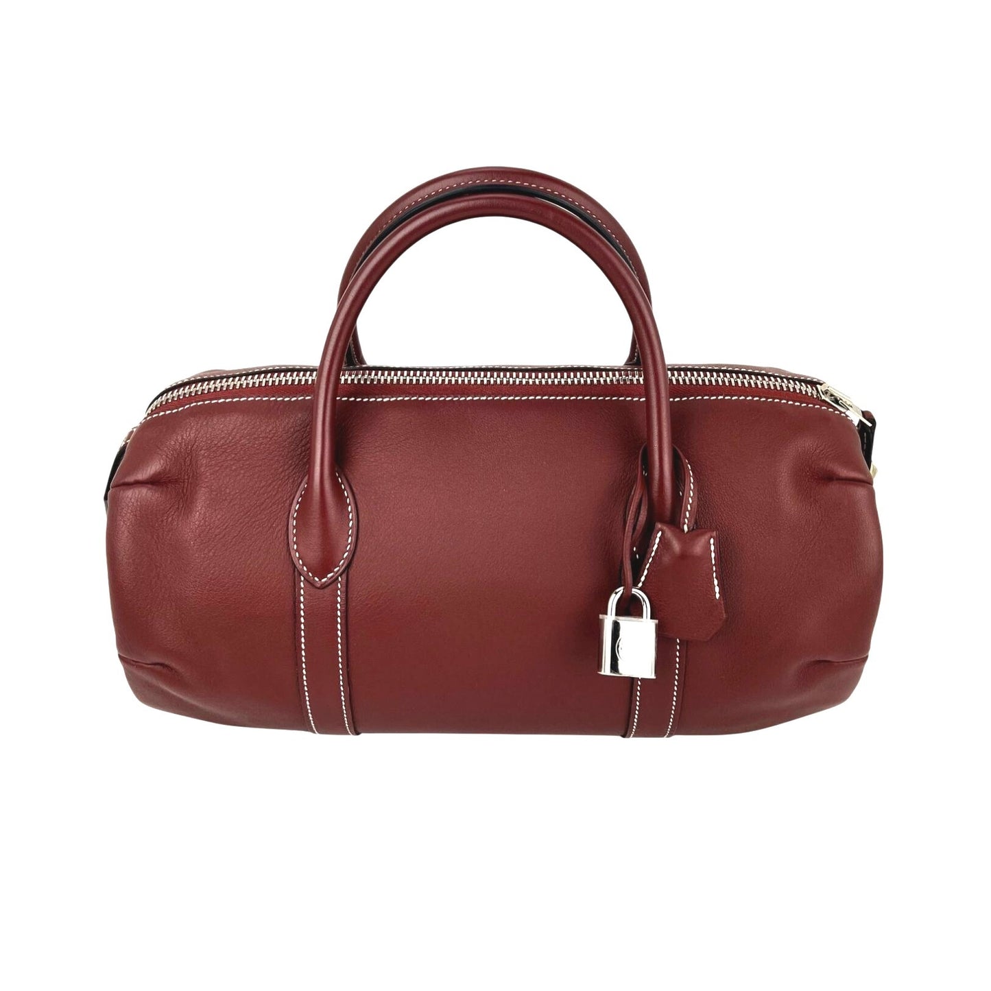 
                  
                    Hermes Polochon 1925 Size 30 Havane Leather Boston Bag
                  
                