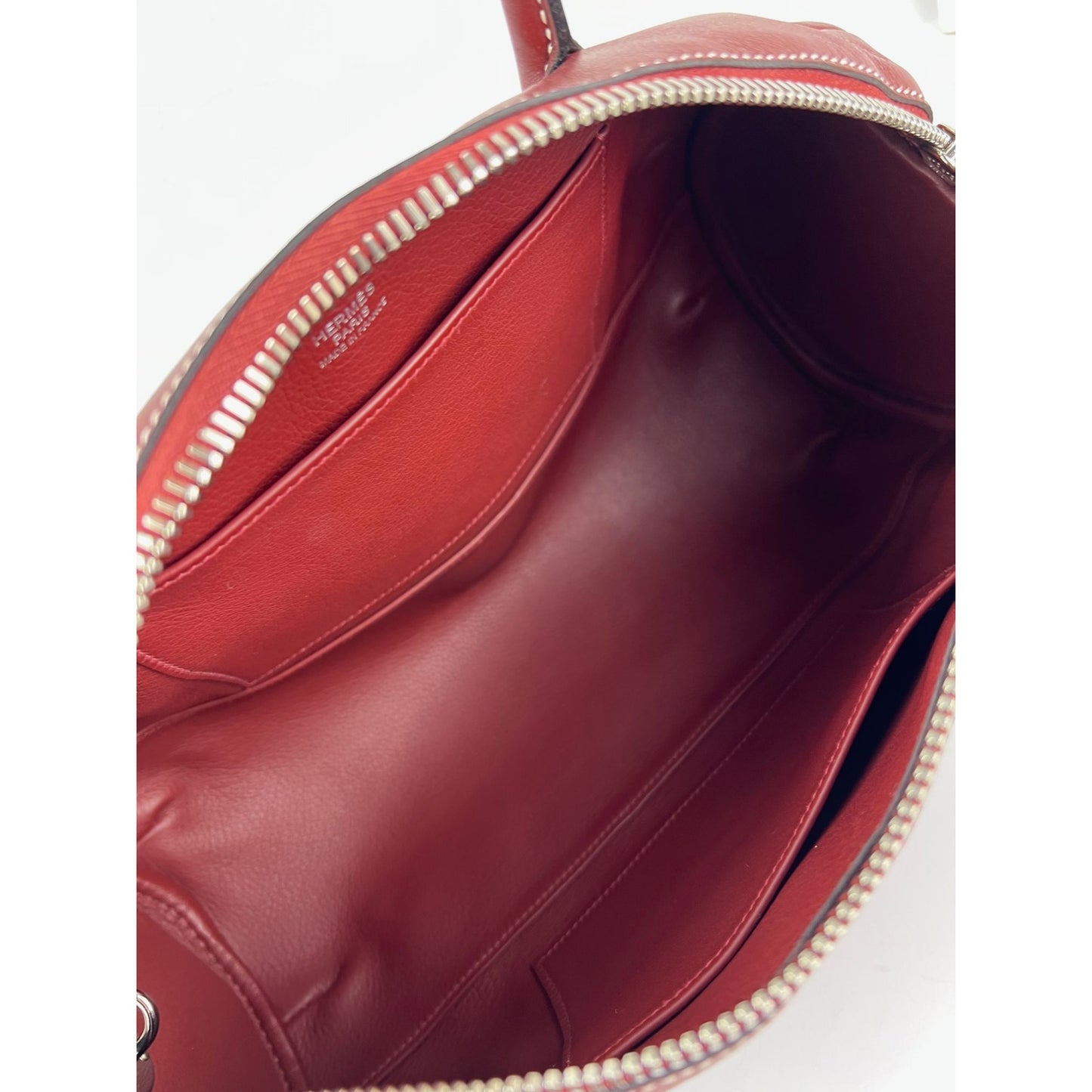 
                  
                    Hermes Polochon 1925 Size 30 Havane Leather Boston Bag
                  
                