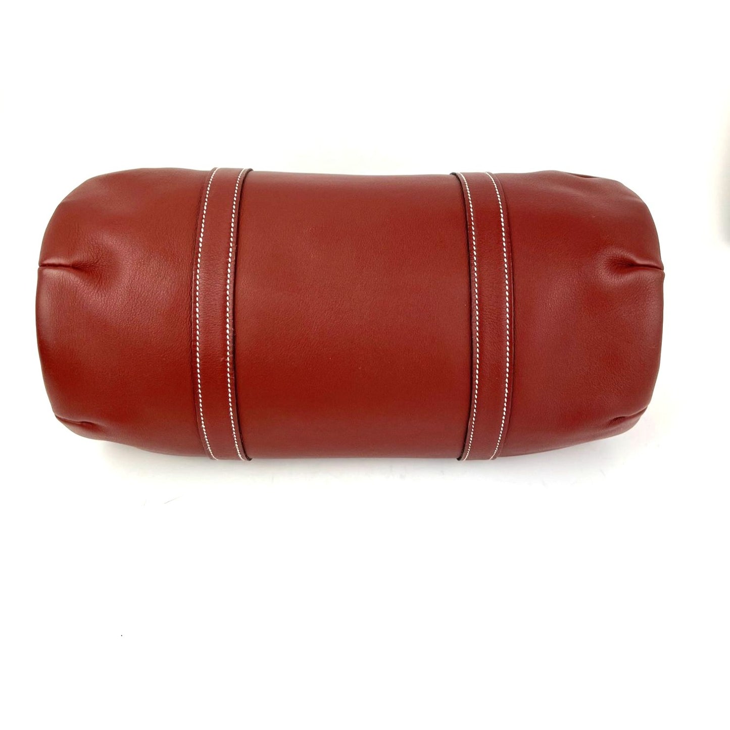 
                  
                    Hermes Polochon 1925 Size 30 Havane Leather Boston Bag
                  
                
