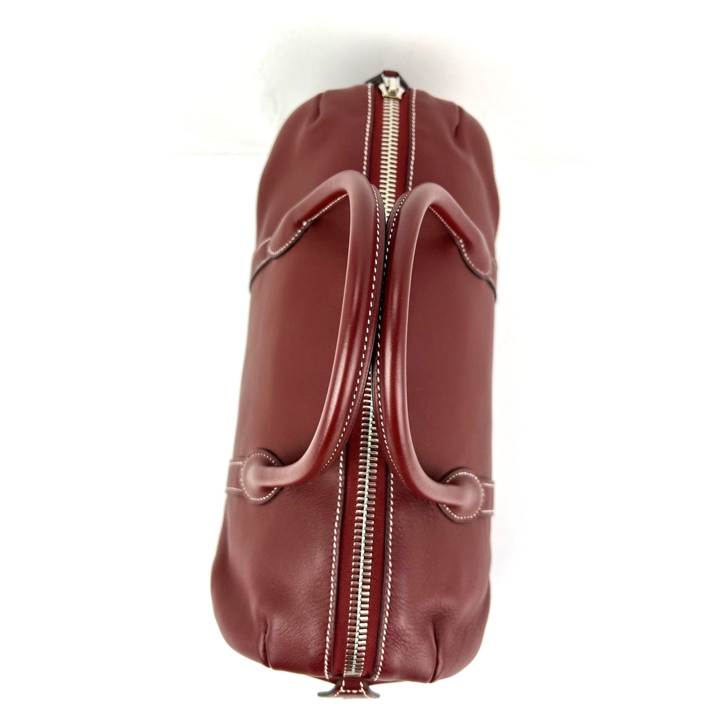 
                  
                    Hermes Polochon 1925 Size 30 Havane Leather Boston Bag
                  
                