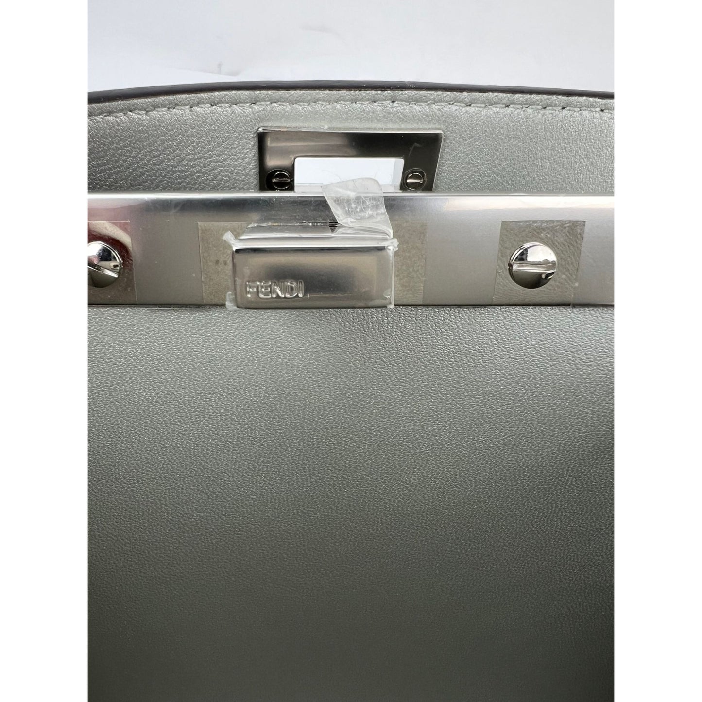 
                  
                    Fendi Peekaboo Vitello Laminato Ff Petite I See U Satchel Crystal Bag
                  
                