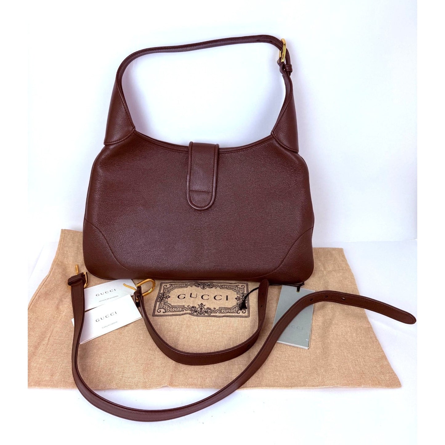 
                  
                    Gucci Aphrodite Brown Leaher Meddium Hobo Shoulder Bag
                  
                
